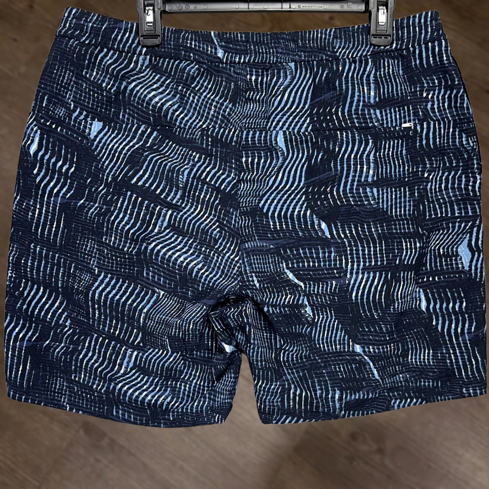 Outdoor Voices Outdoor Voices Mens Anytime Rec Shorts XL Blue Geometric Athletic Drawstring Shorter Wear Casual Activewear Womens? Size US 36 / EU 52 - 1 Thumbnail