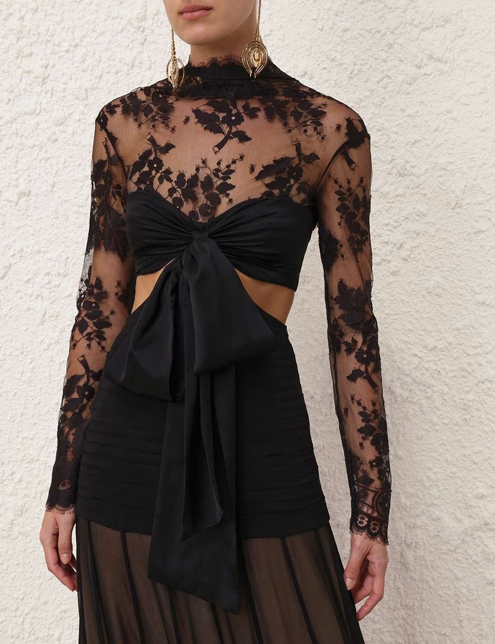 Zimmermann oc11z0725 Illustration Flounce Gown in Black Size L / US 10 / IT 46 - 4 Thumbnail