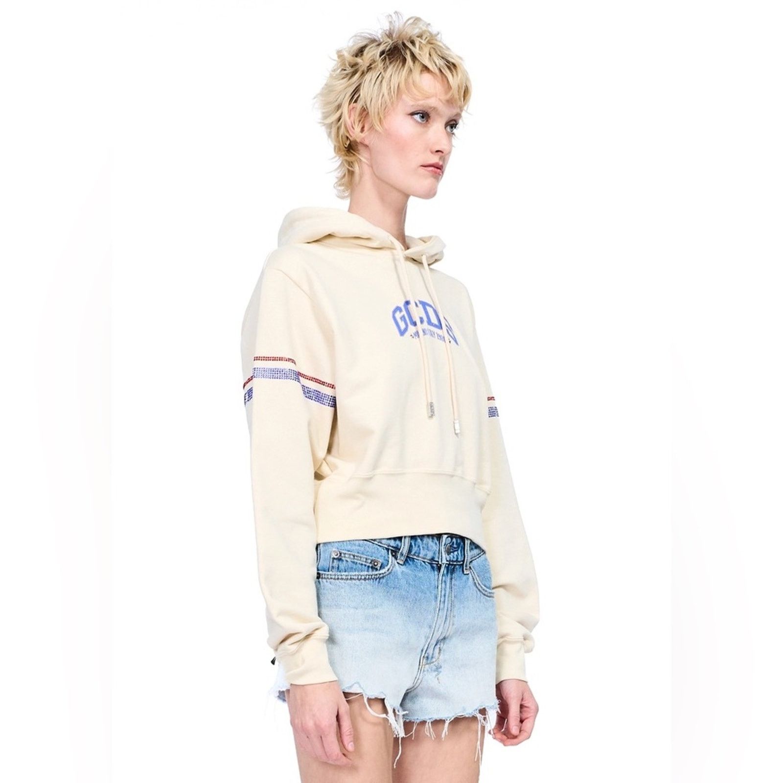 Coperni GCDS Wear Logo Cropped Hoodie Size Large (item #059) Size L / US 10 / IT 46 - 4 Thumbnail