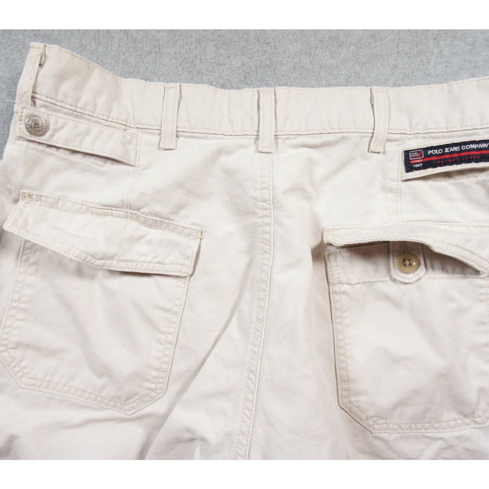 Polo Ralph Lauren VINTAGE Polo Jeans Ralph Lauren Shorts Mens 32 Beige Cargo Field Utility Y2K Size US XS / EU 42 / 0 - 2 Thumbnail