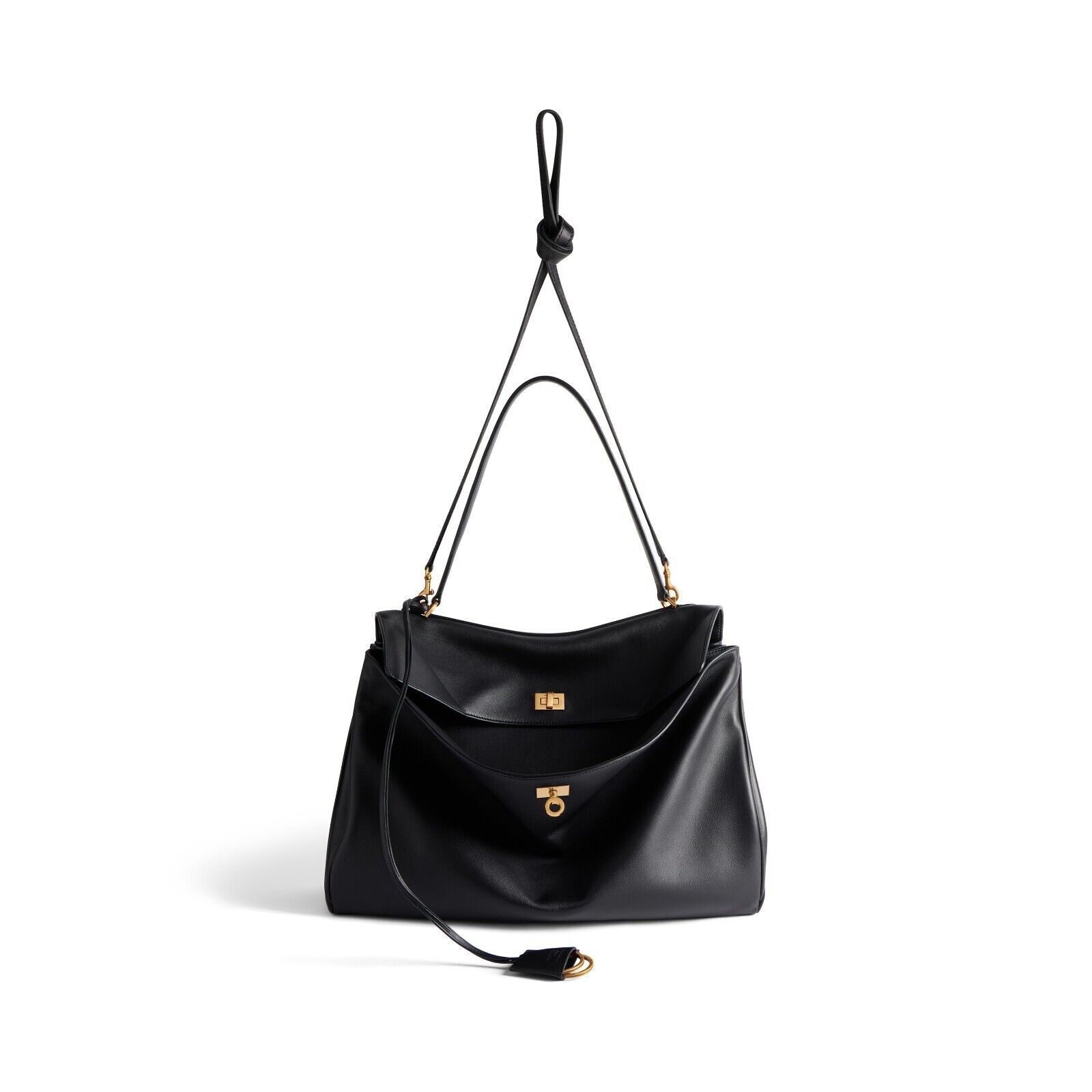 BALENCIAGA Rodeo Lg Blk Lthr Bag New Auth $5450