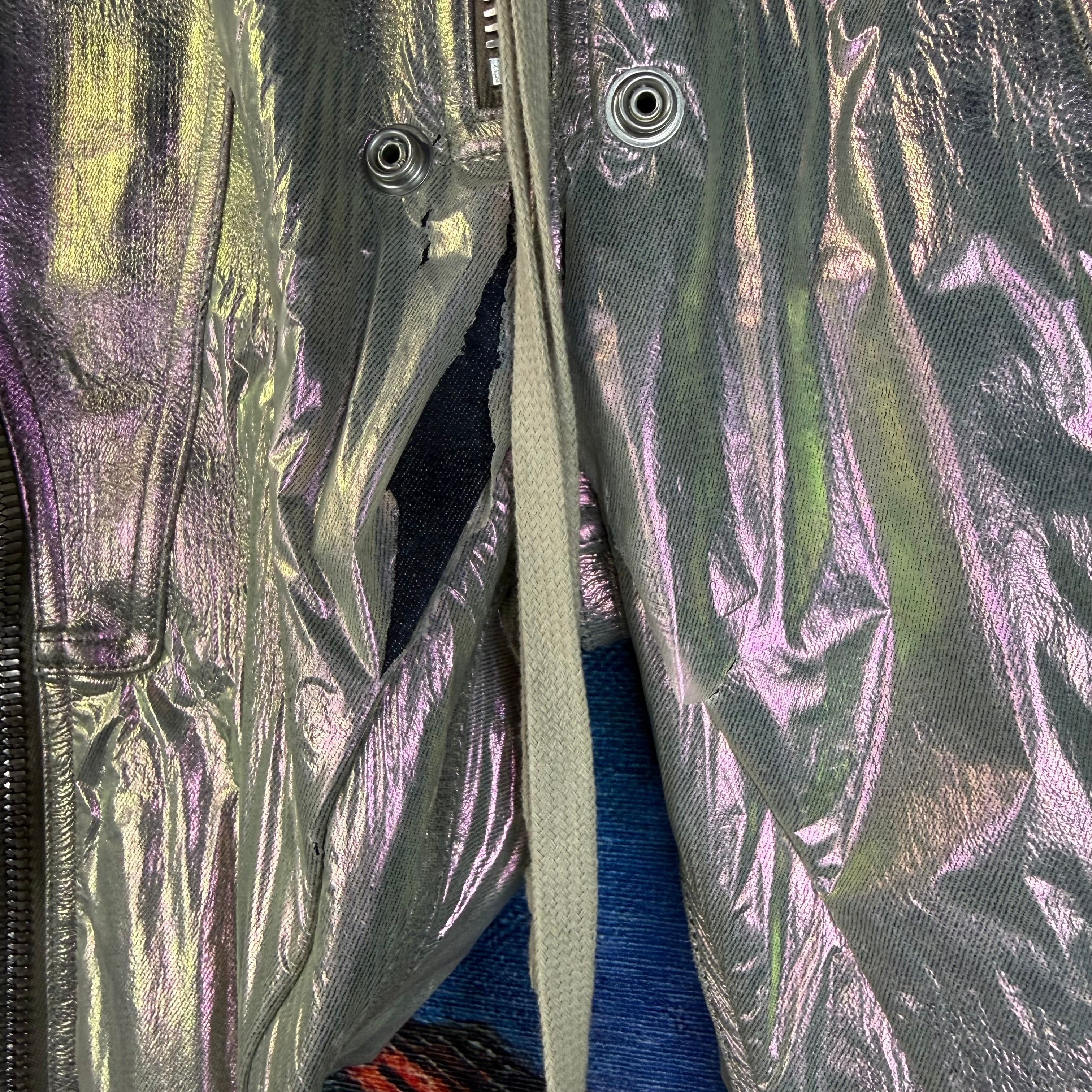 Rick Owens Rick Owens SS20 TECUALT Bauhaus Iridescent Cargo Pants Size US 29 - 6 Thumbnail