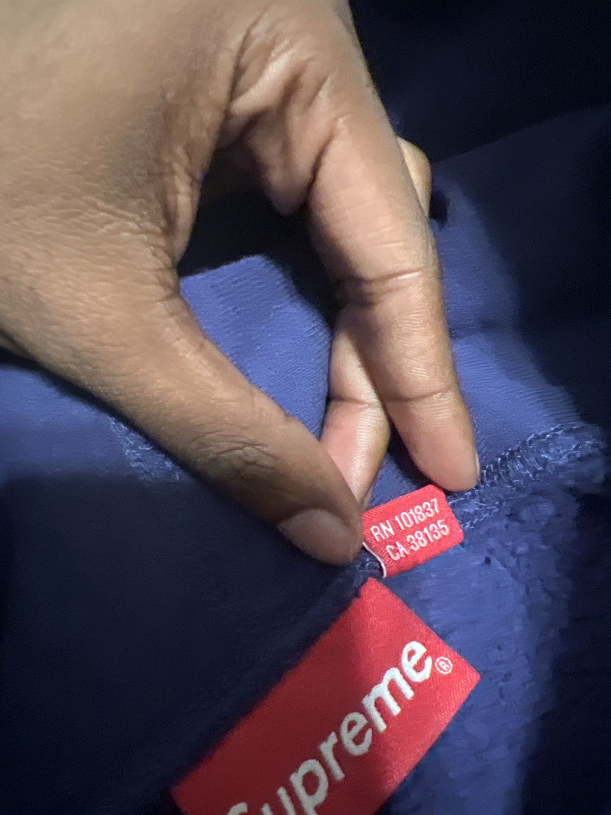 Kaws × Supreme SUPREME X KAWS NAVY BLUE HOODIE Size US L / EU 52-54 / 3 - 8 Thumbnail