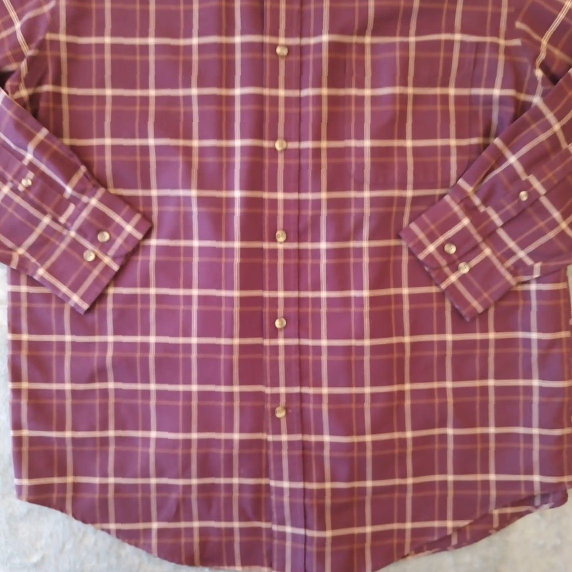 Vintage St. John's Bay Shirt Mens Large Purple Plaid Long Sleeve Button-Down Shirt Size US L / EU 52-54 / 3 - 4 Thumbnail