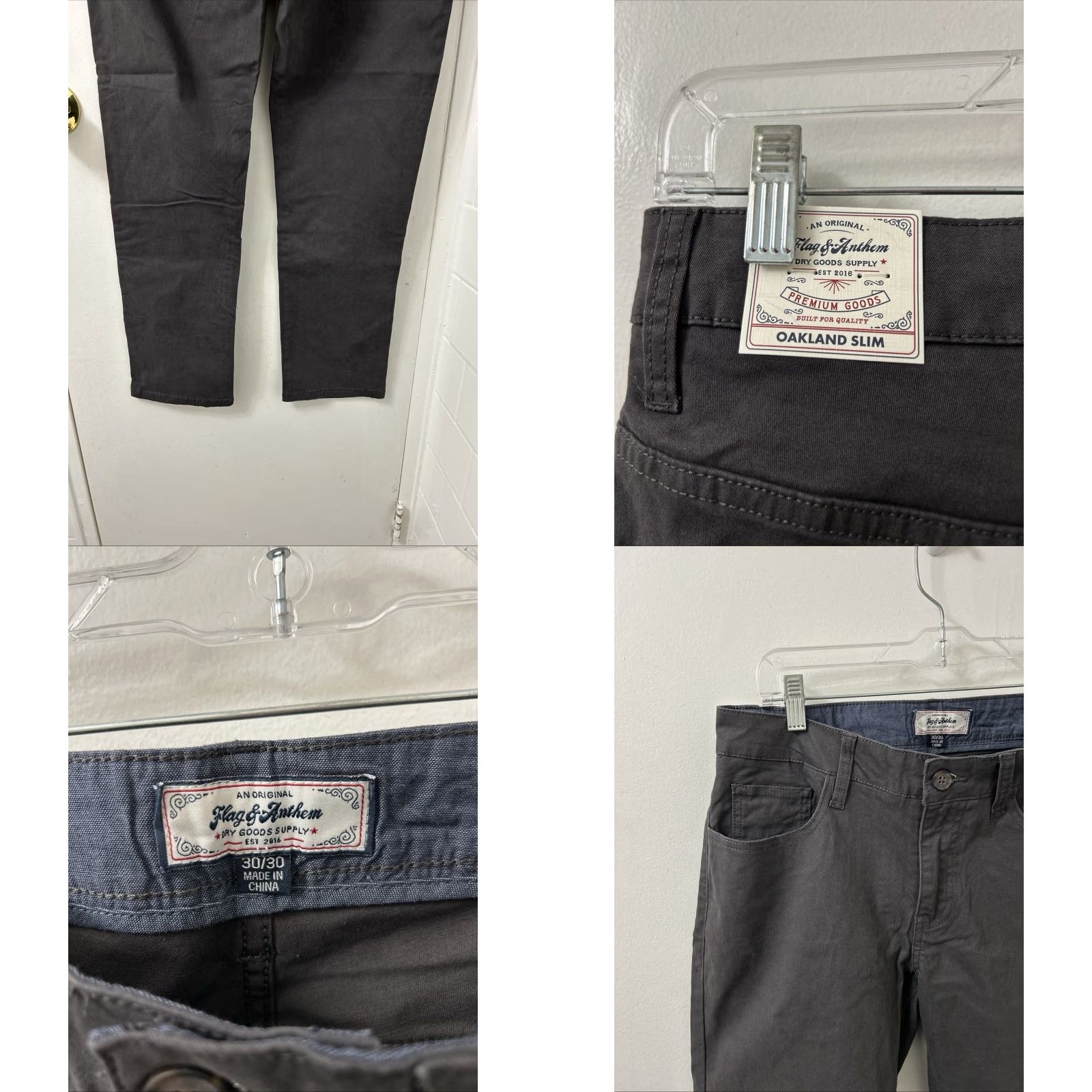 Flag & Anthem Flag & Anthem Wallburg Oakland Slim Chino Pants Mens 30x30 Gray Size US 30 / EU 46 - 8 Thumbnail