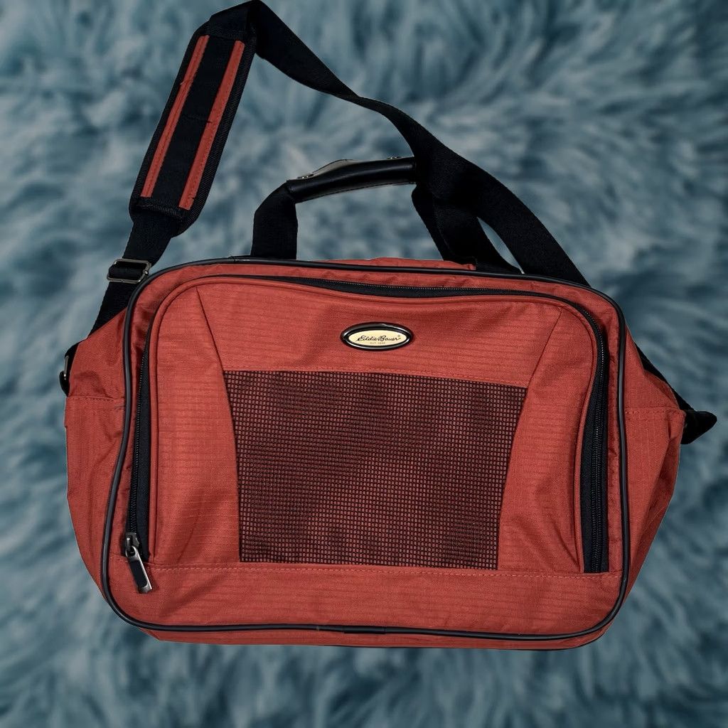 Eddie Bauer VINTAGE Eddie Bauer Duffle Bag Shoulder Strap Small Orange Canvas Men Size ONE SIZE - 1 Thumbnail