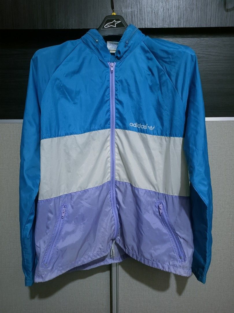 Vintage adidas tricolor hoodie windbreaker