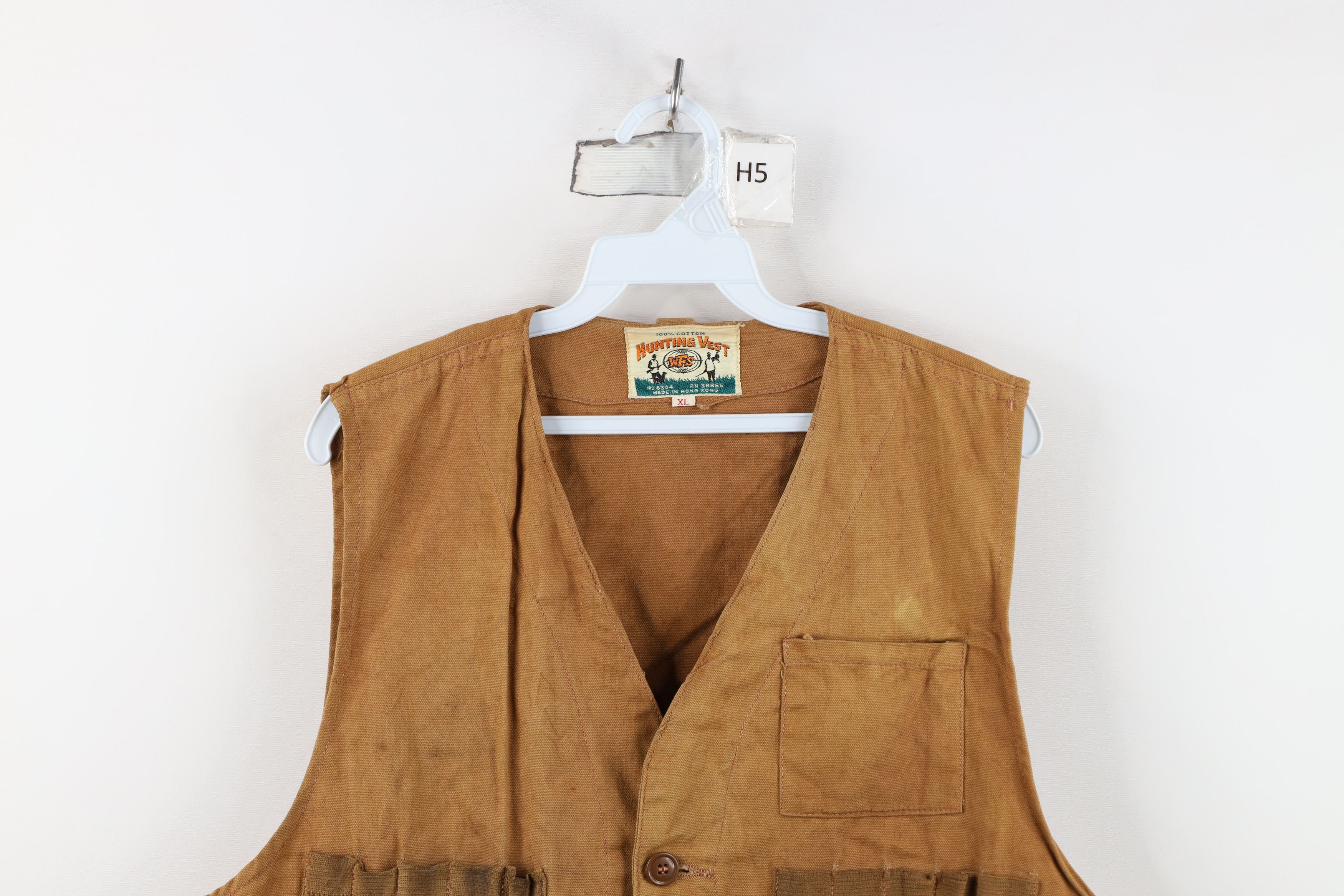 Vintage Vintage 60s Streetwear Hunting Birding Vest Jacket Brown Size US XL / EU 56 / 4 - 2 Thumbnail