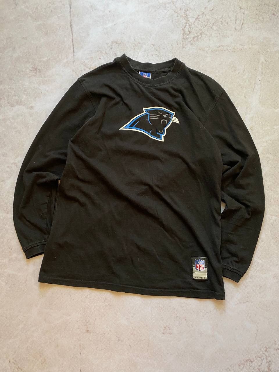 NFL × Reebok × Vintage Vintage 90s Reebok Carolina Panthers NFL Long Sleeve Size US XL / EU 56 / 4 - 1 Thumbnail