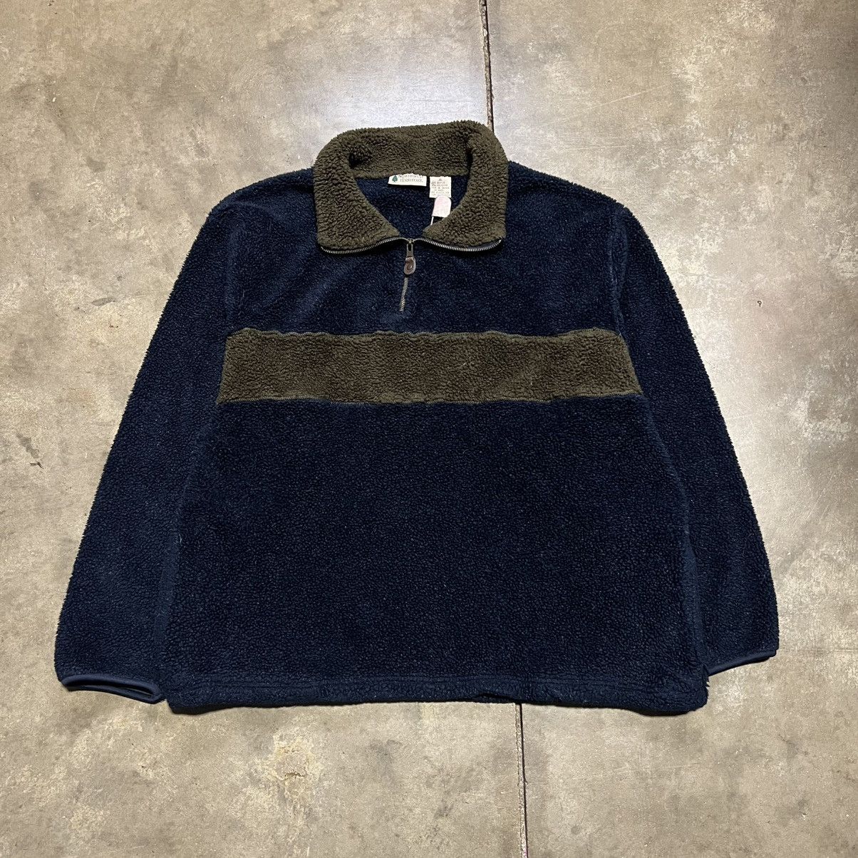 Northwest Territory Vintage Fleece Deep Pile Sherpa Sweatshirt Jacket 1/4 Zip Size US XL / EU 56 / 4 - 1 Thumbnail