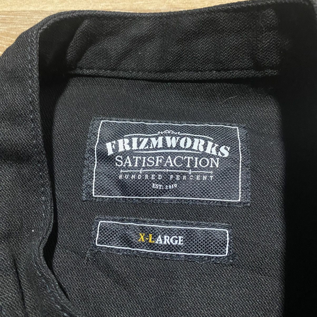 FrizmWORKS × Japanese Brand FrizmWorks Stand Collar Black Trucker Denim Jacket Size US XL / EU 56 / 4 - 5 Thumbnail