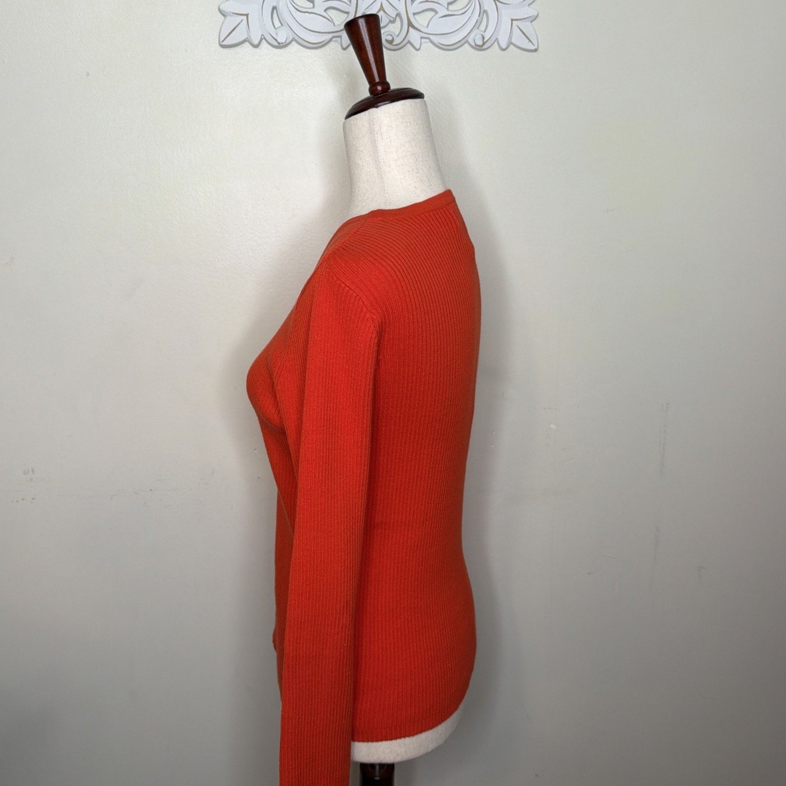 Other COPPER KEY size L Button-up Sweater V-Neck Stretch ORANGE Size L / US 10 / IT 46 - 7 Thumbnail