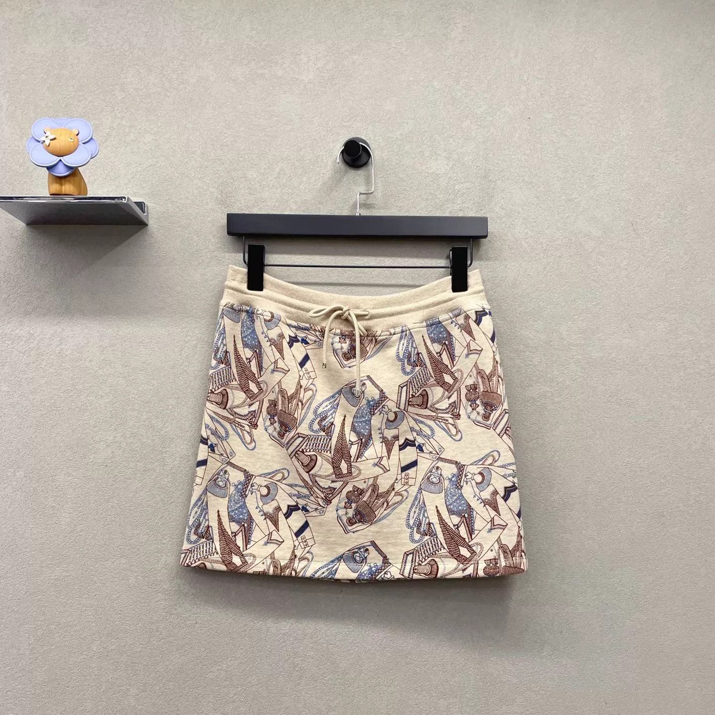 Hermes Abstract Print Artistic Unique Skirt 34