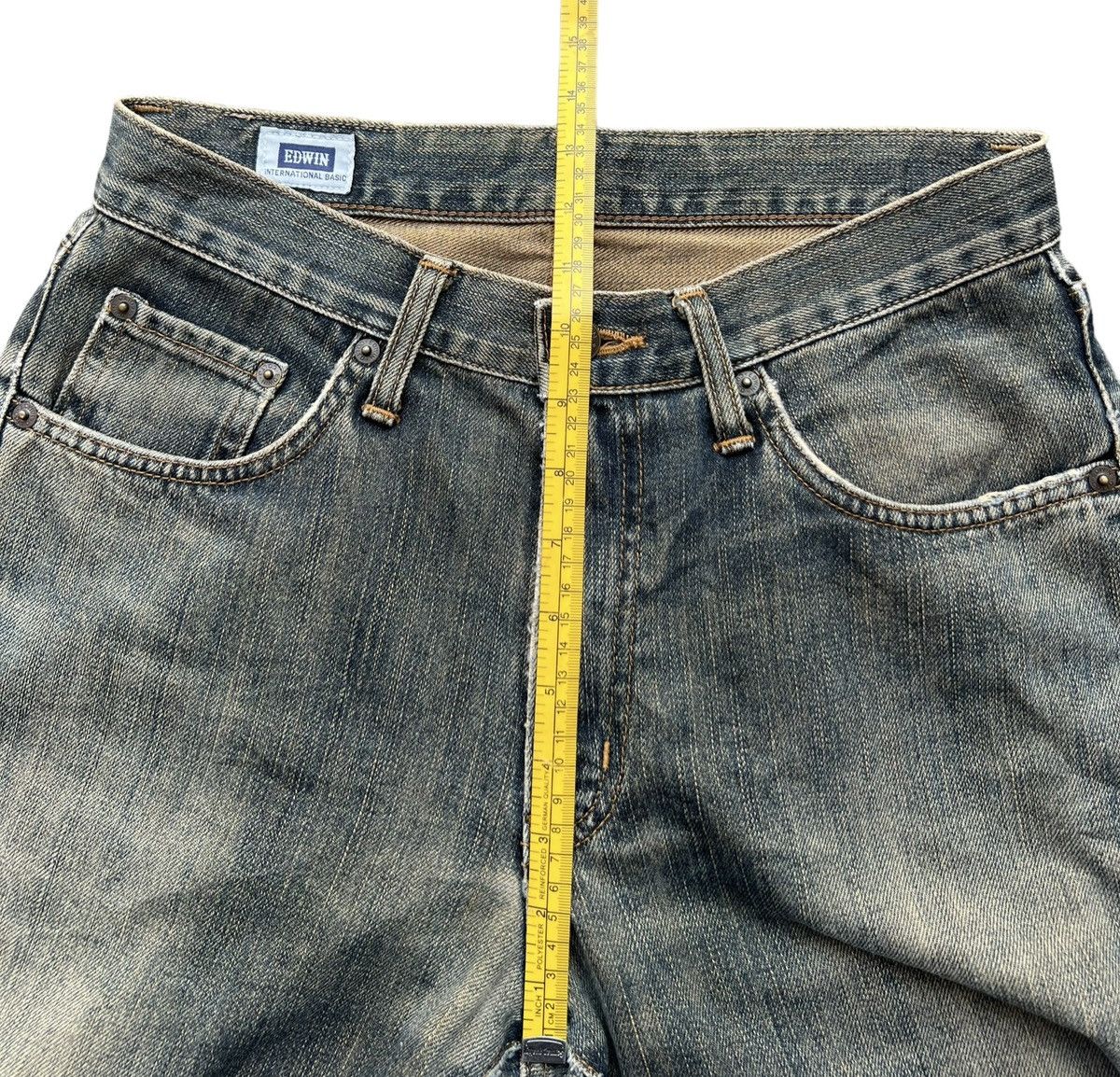 Edwin Vintage 90s Edwin Mudwash Distressed Denim Wide Jeans 30x34 Size US 30 / EU 46 - 15 Thumbnail