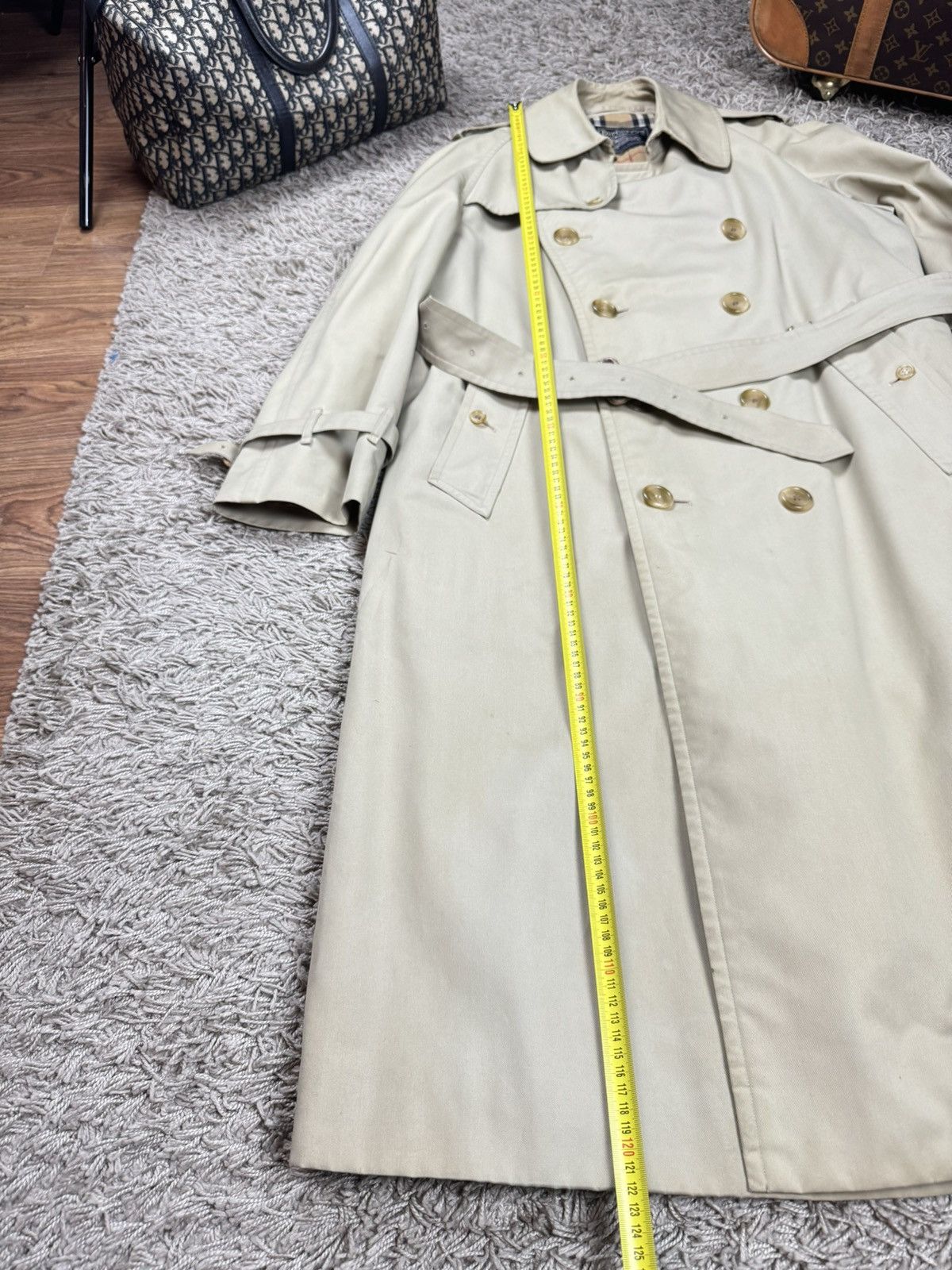Burberry Vintage trench coat Burberry original luxury streetwear item Size L / US 10 / IT 46 - 7 Thumbnail