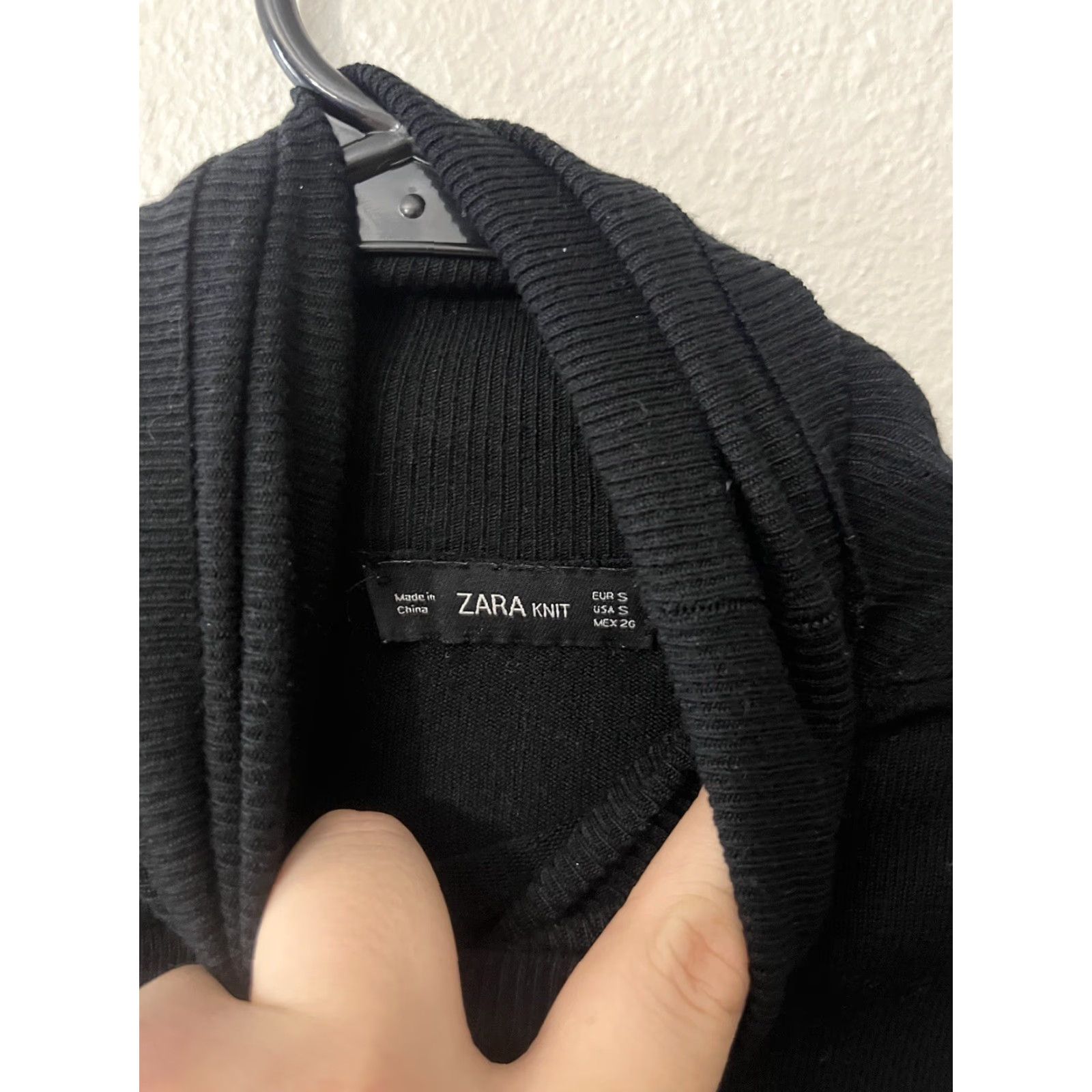 Zara Zara Women's Sweater Knit Turtleneck Pullover Long Sleeve Black Casual Office Fall Winter 2023 Small Size S / US 4 / IT 40 - 2 Thumbnail