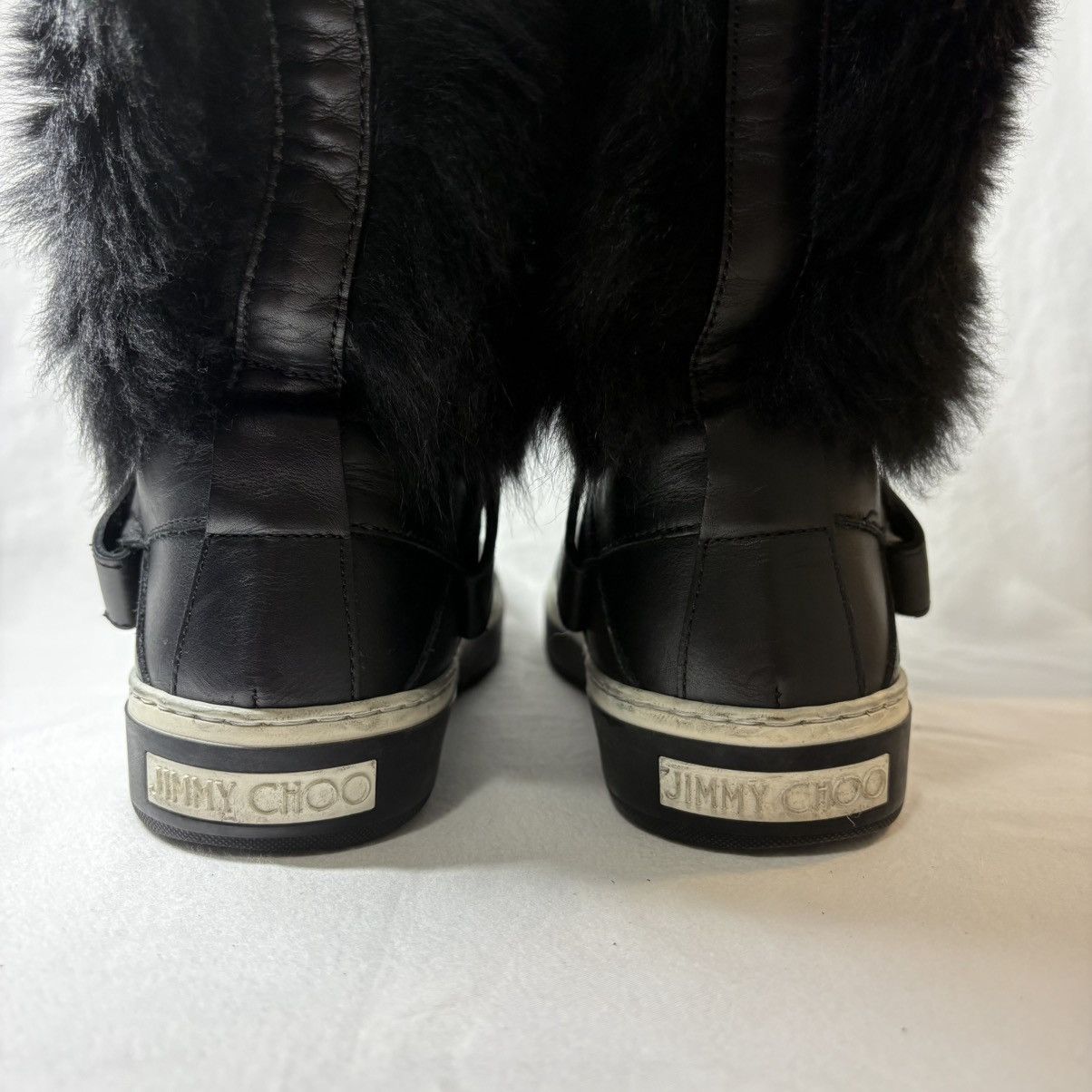Jimmy Choo AUTHENTIC Jimmy Choo Black Fur Sneaker Boots Size US 10 / IT 40 - 6 Thumbnail