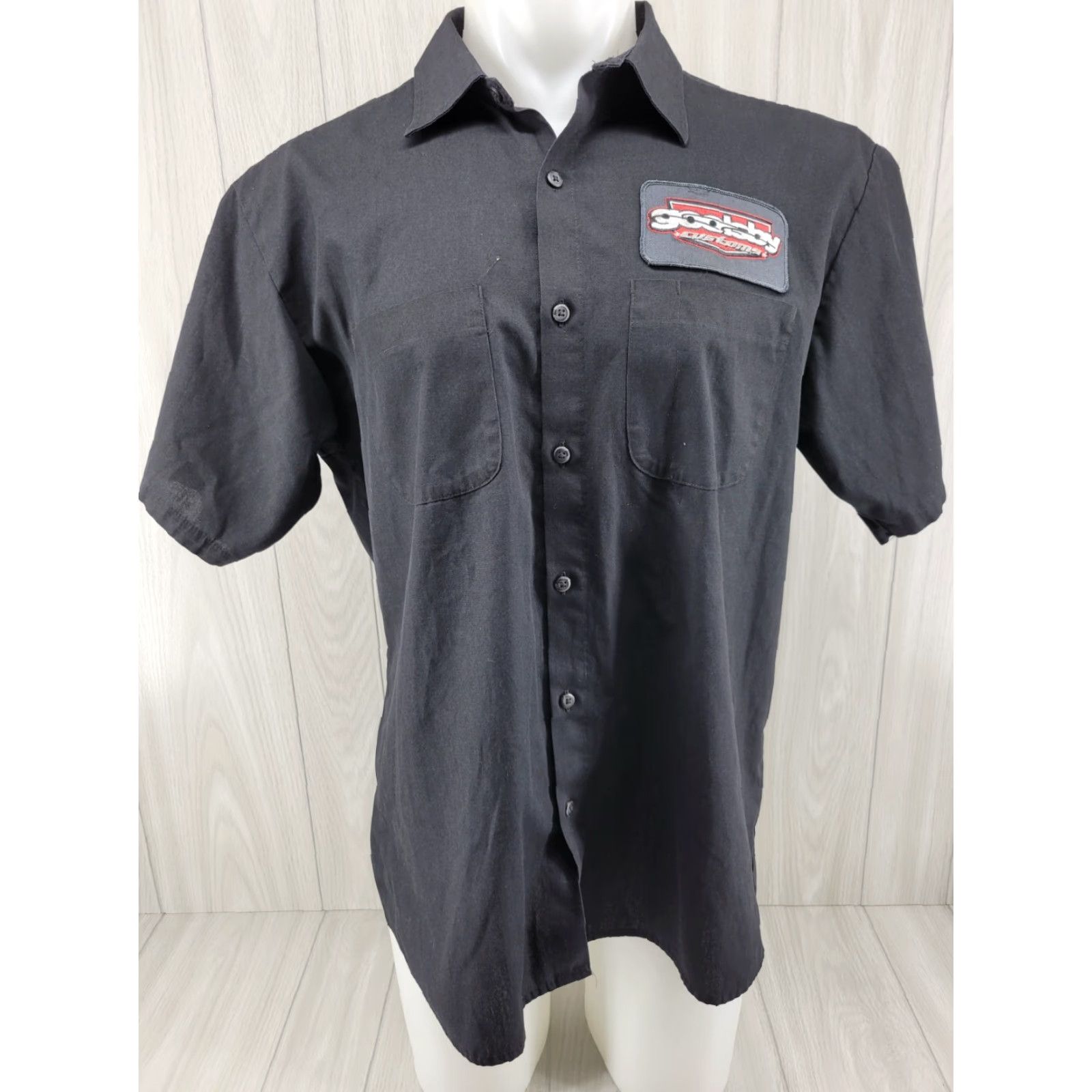 Vintage Goolsby Customs Work Shirt Mens Large Black Shirt Short Sleeve Mens L Black Goolsby Customs Work Shirt Size US L / EU 52-54 / 3 - 2 Thumbnail