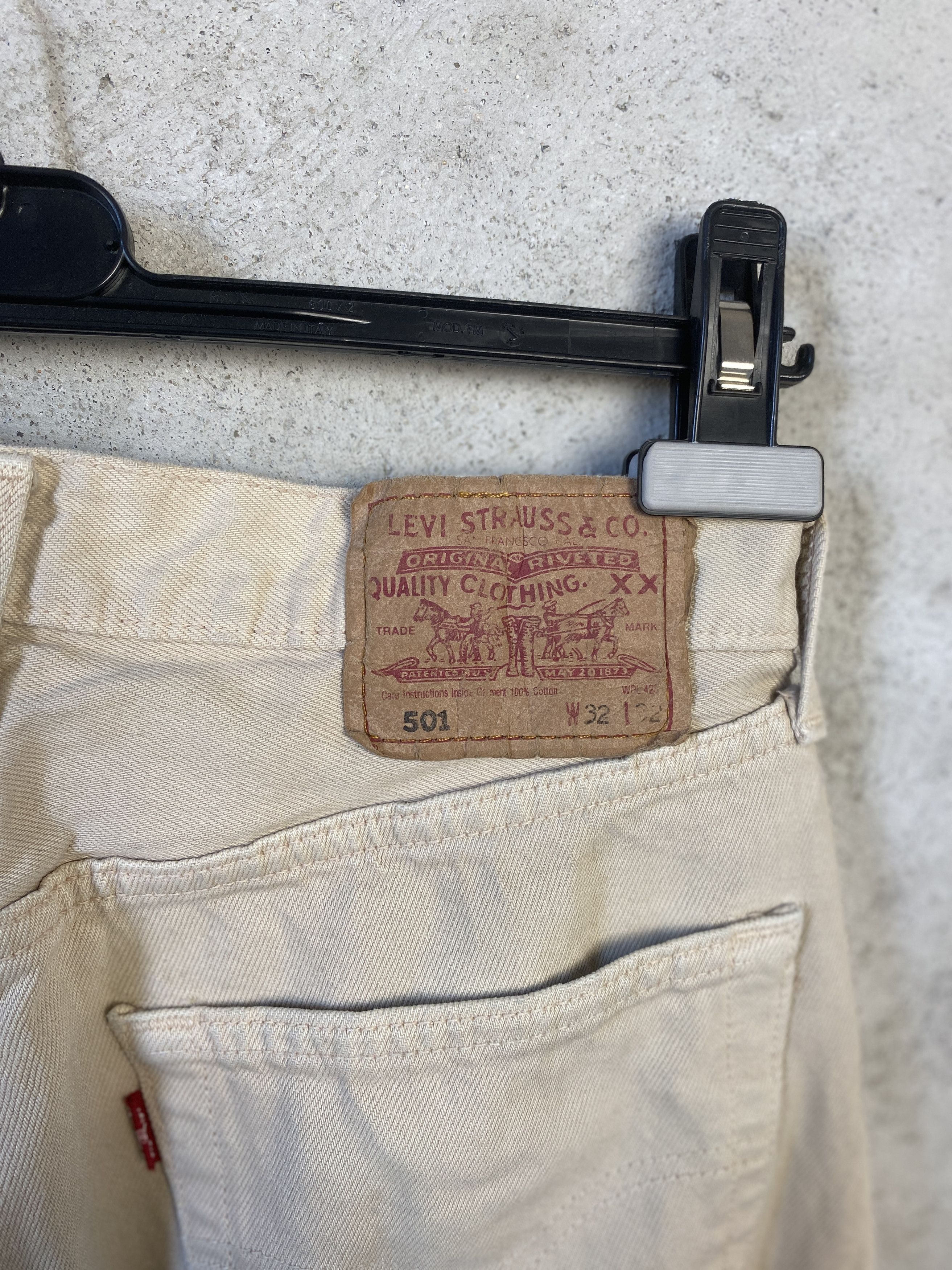 Levi's Levi's 501 beige casual denim jeans pants Size US 32 / EU 48 - 4 Thumbnail