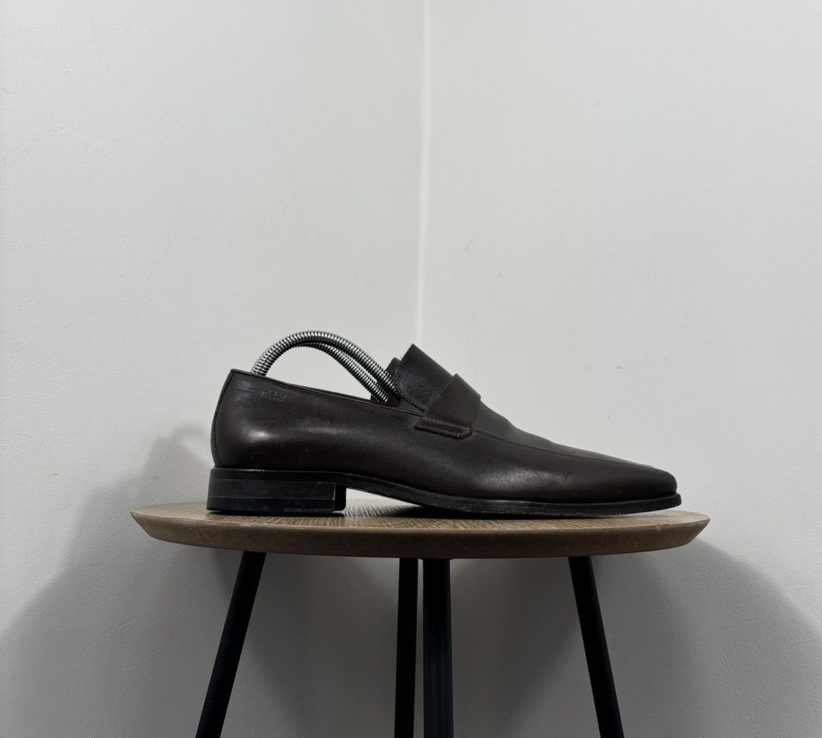 Hugo Boss Hugo Boss Men’s Brown Leather Venetian Loafers Dress Shoes Size US 8.5 / EU 41-42 - 2 Thumbnail