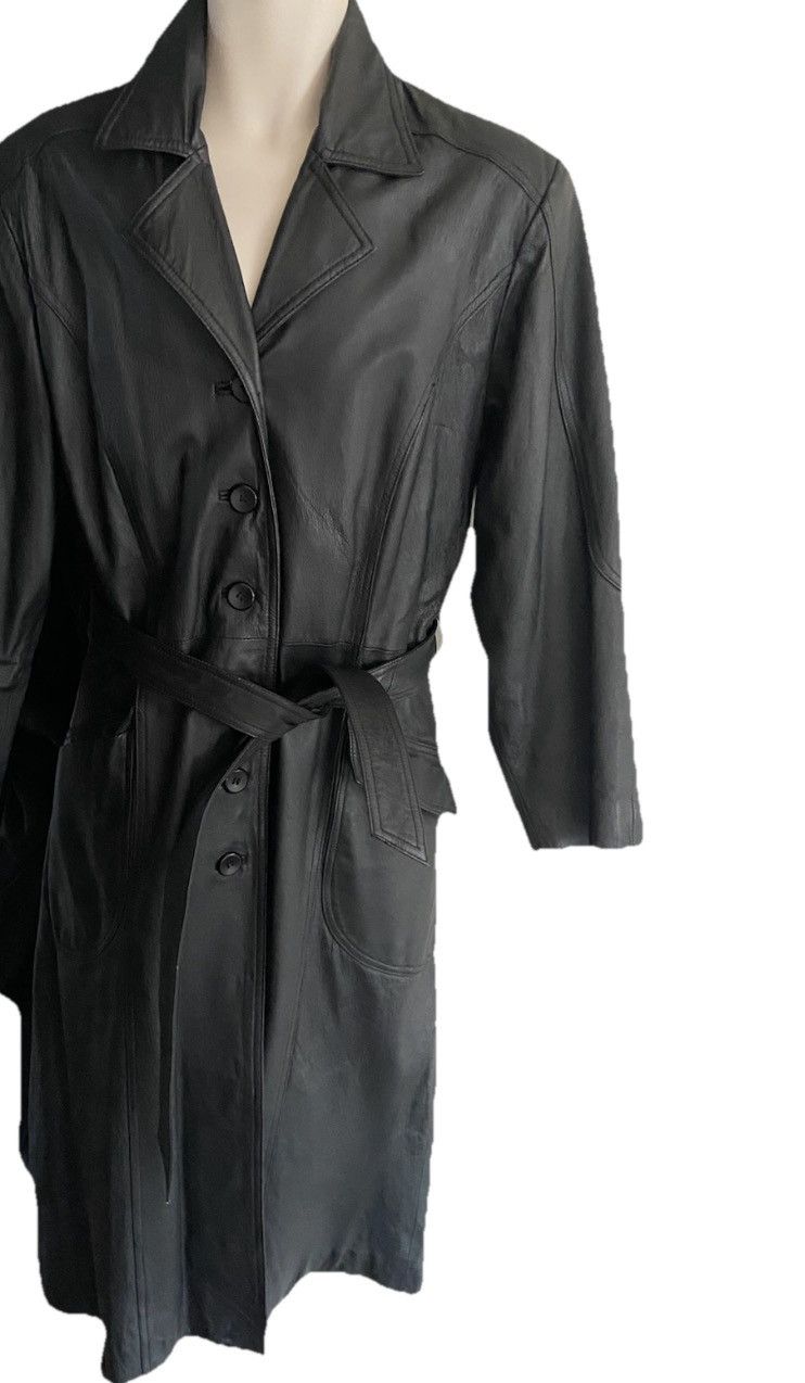Other New York Direct Action Genuine Leather Long Coat Black L Size US L / EU 52-54 / 3 - 4 Thumbnail