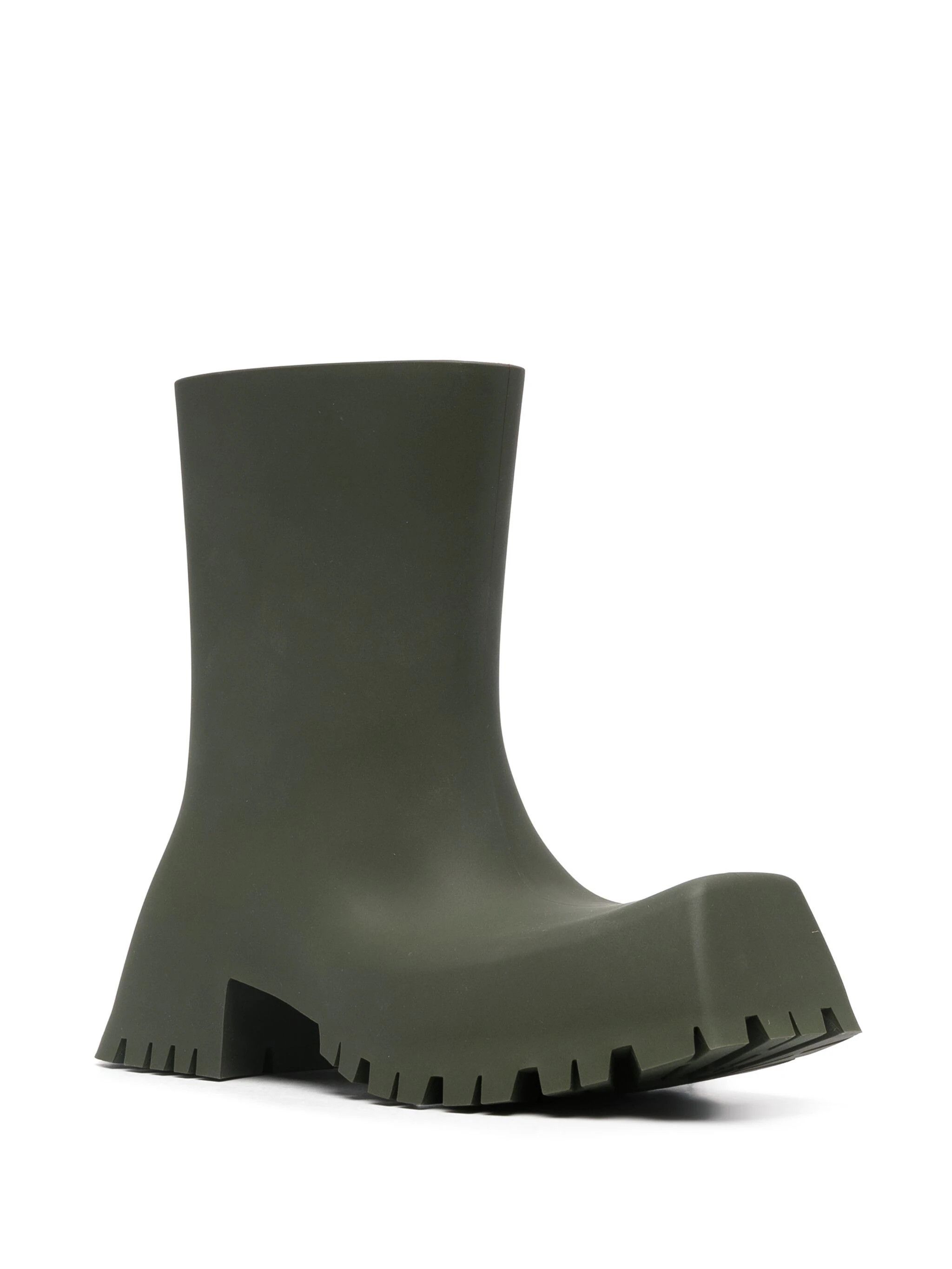 Balenciaga o1in1g0724 Trooper Rubber Boot in Green Size US 8 / EU 41 - 4 Thumbnail
