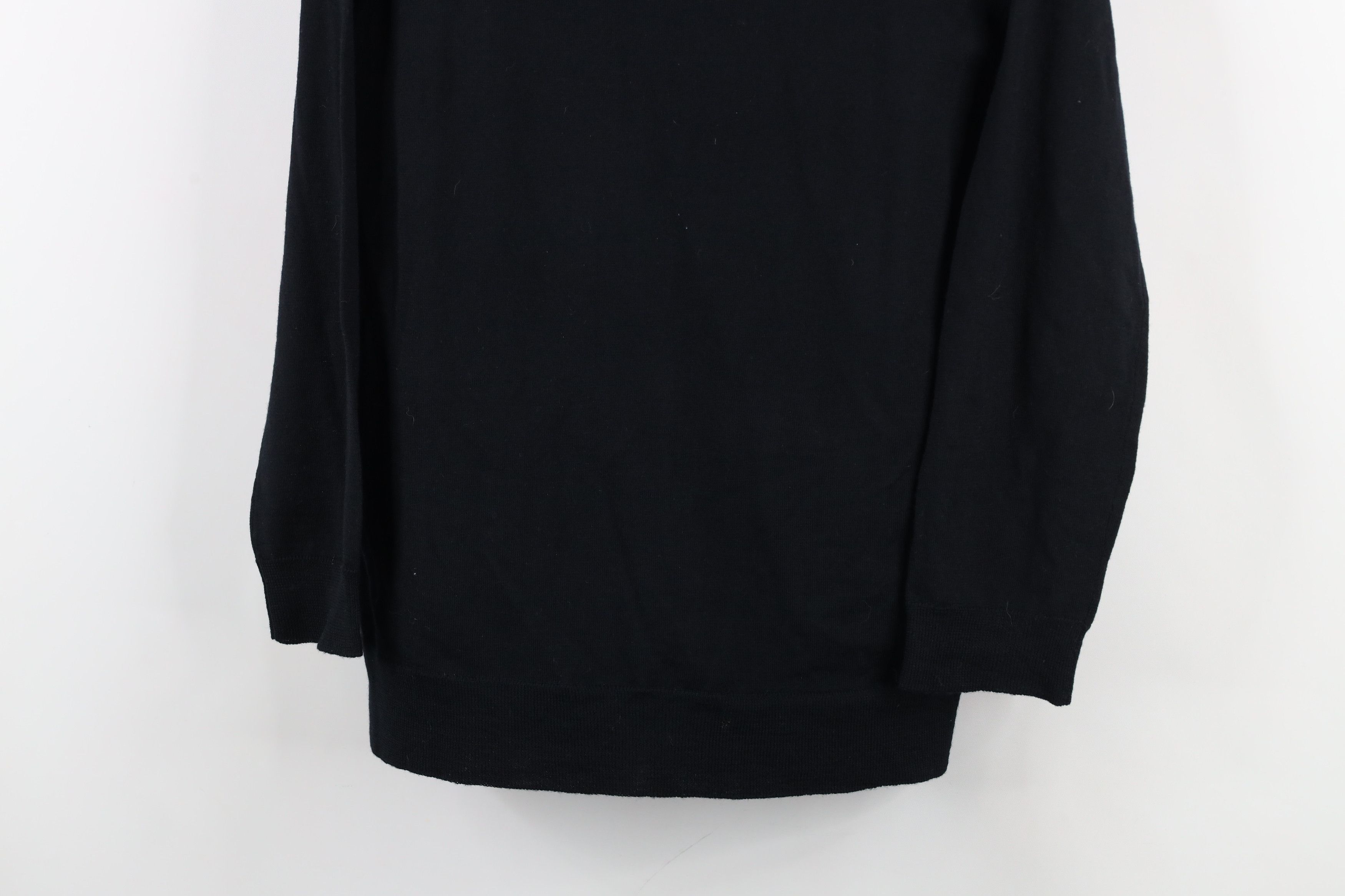 J.Crew × Vintage J Crew Blank Lightweight Merino Wool Knit Sweater Black Size L / US 10 / IT 46 - 3 Thumbnail