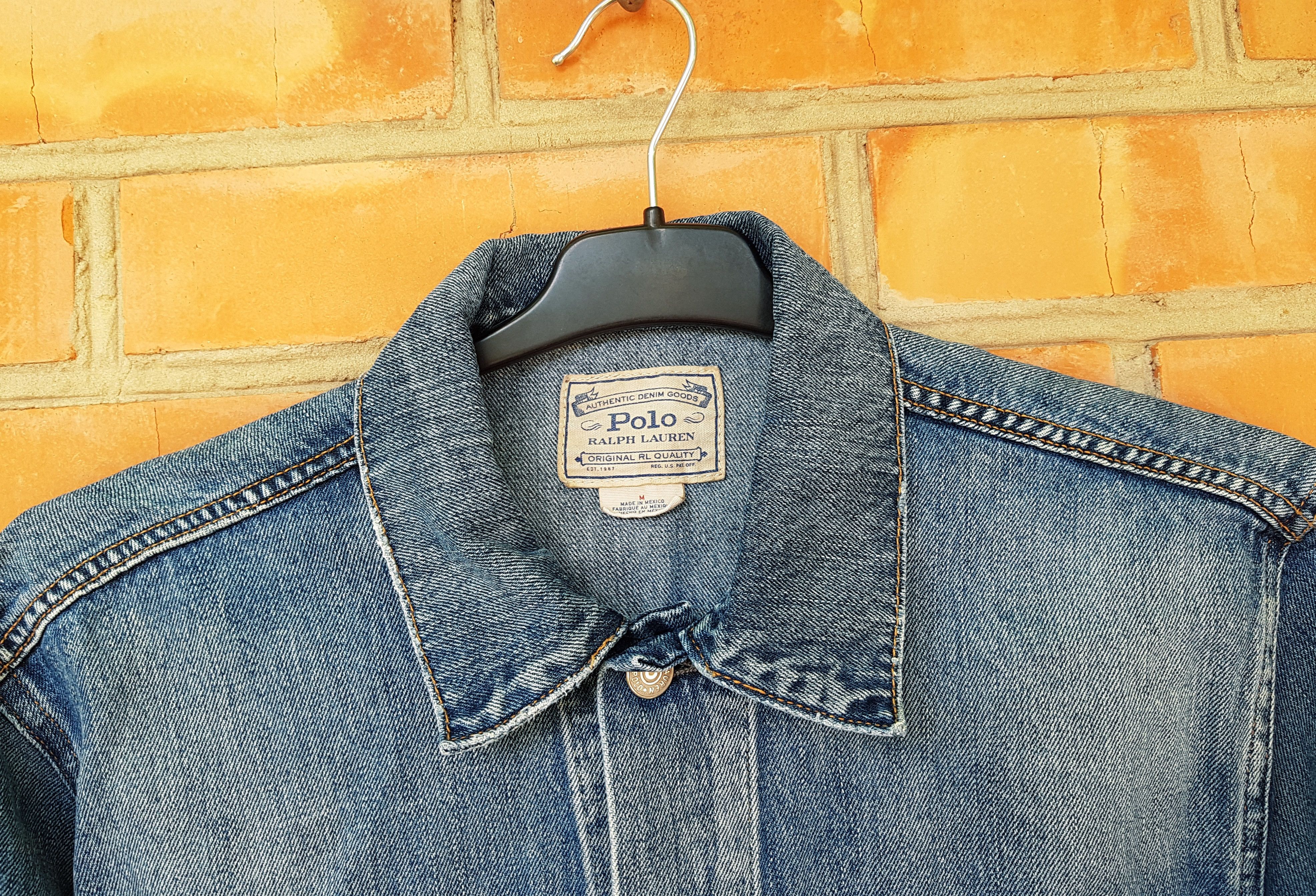 Polo Ralph Lauren Polo Ralph Lauren Distressed Denim Jacket USA Flag Size US M / EU 48-50 / 2 - 6 Thumbnail