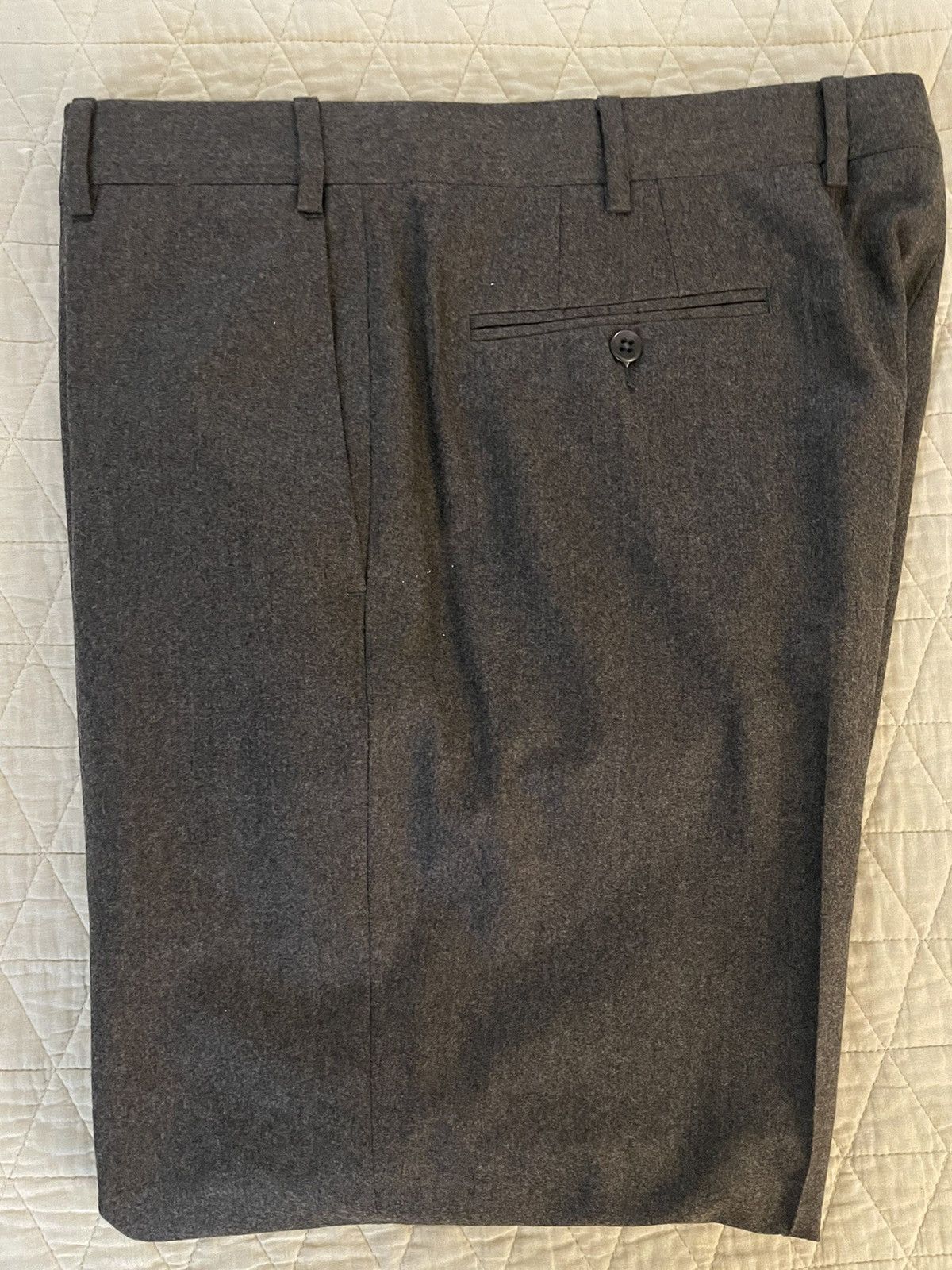 Zanella Flat Front Wool Flannel 'Devon' Trouser Size US 38 / EU 54 - 1 Thumbnail