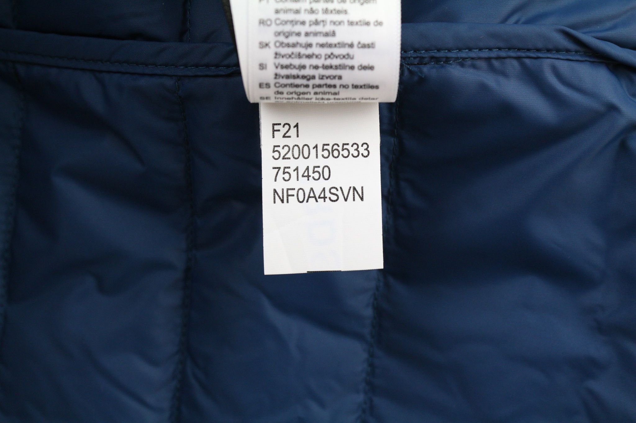 The North Face NF0A4SVN XS 800 Down Blue Lined High Neck Jacket 79746 Size XS / US 0-2 / IT 36-38 - 12 Thumbnail
