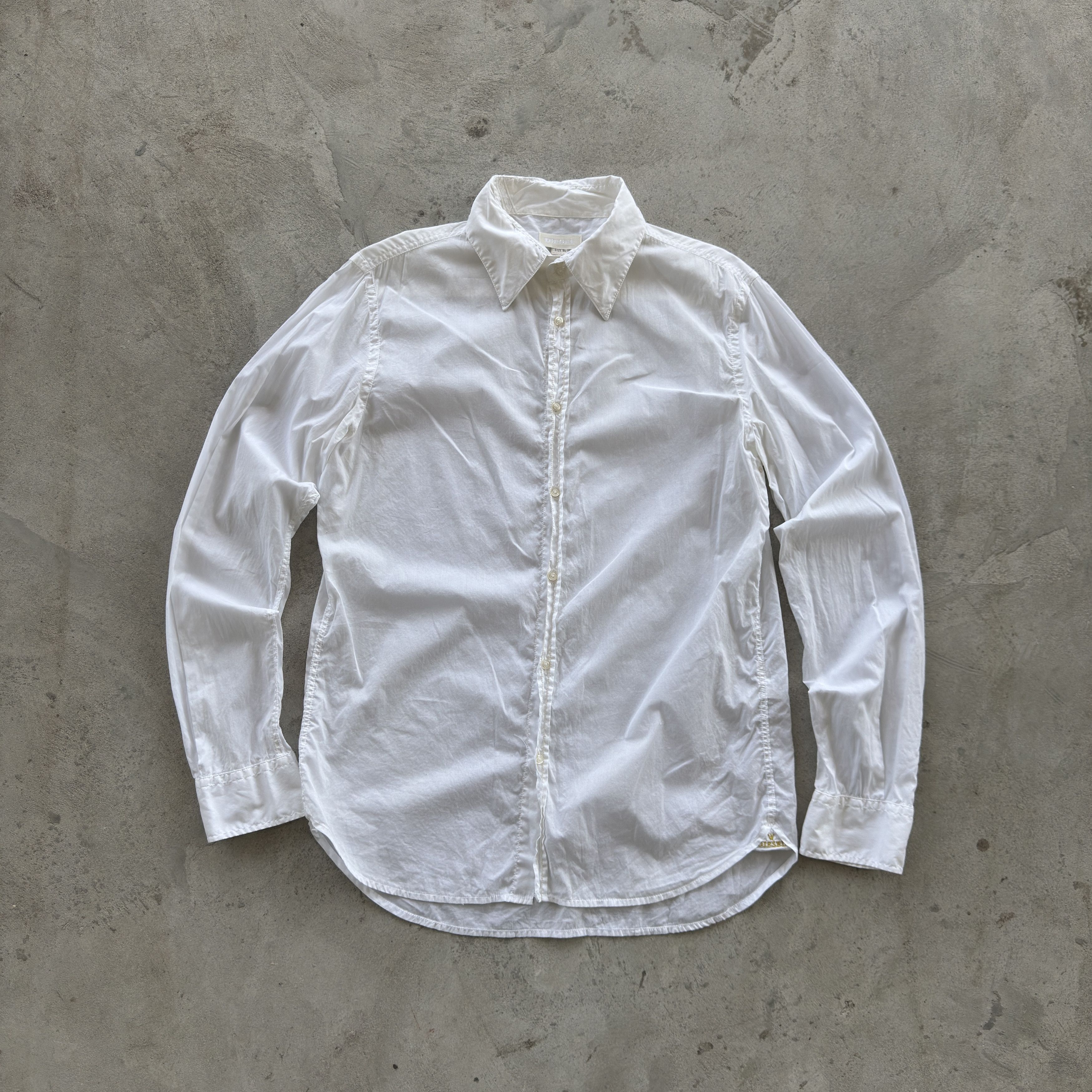 Diesel Diesel White Button Down Cotton Shirt Extra Large XL Size US XL / EU 56 / 4 - 1 Thumbnail