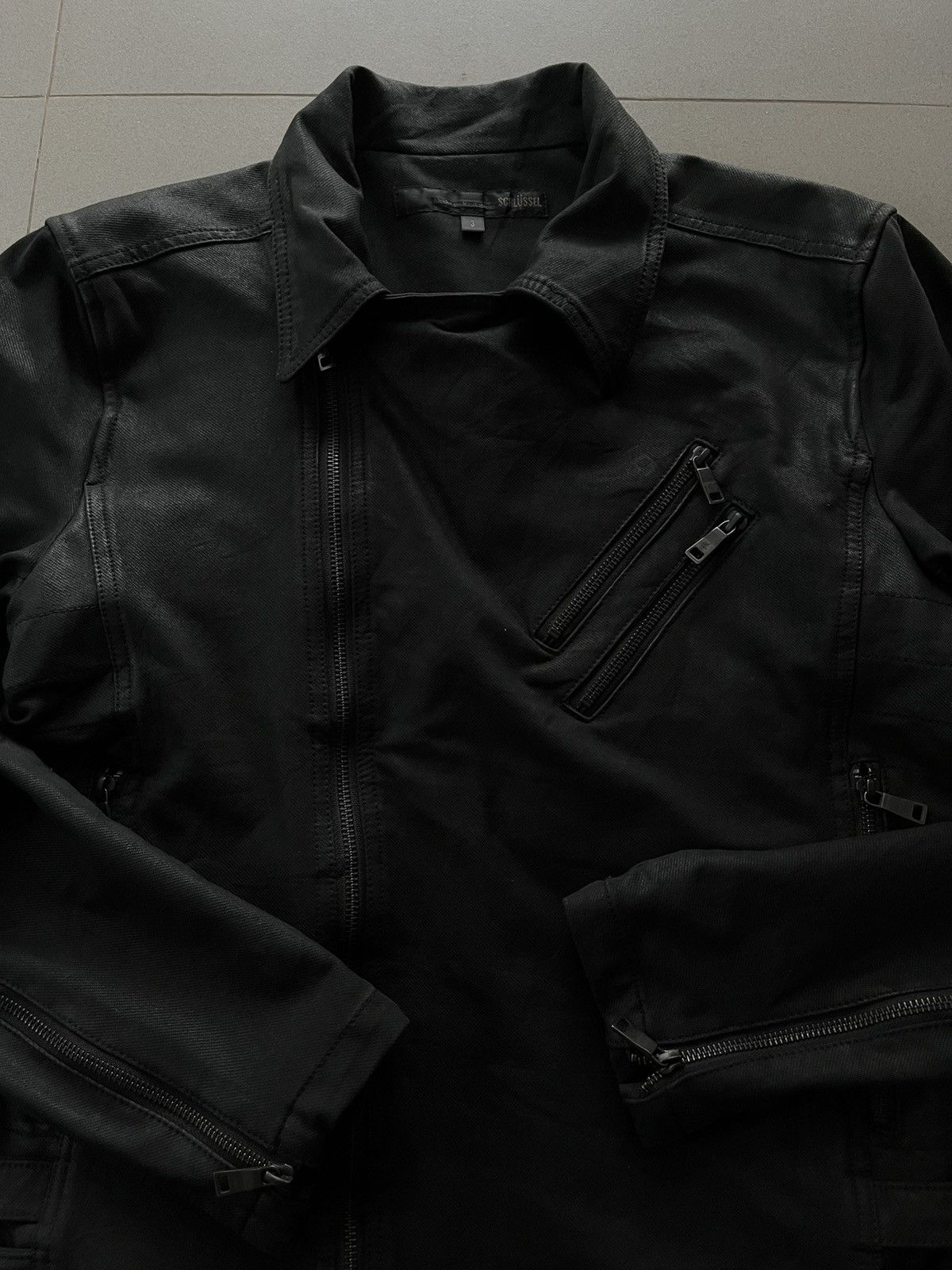 KMRii JAPANESE SCHLUSSEL WAXED BIKERS RAMONES JACKET PUNK VKEI Size US M / EU 48-50 / 2 - 3 Thumbnail
