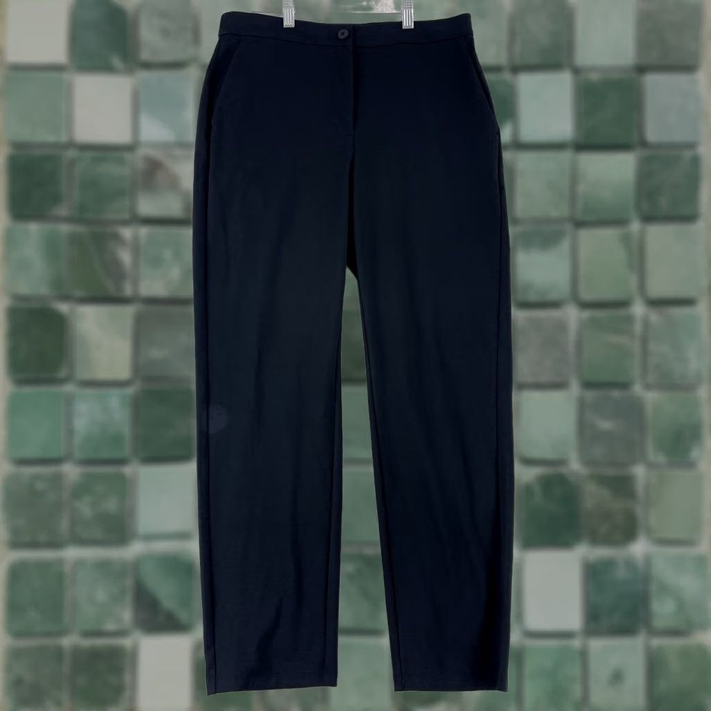 Eileen Fisher Eileen Fisher Pants Womens Medium Black High Waisted Ankle Straight Leg Cotton Size 32" / US 10 / IT 46 - 1 Thumbnail