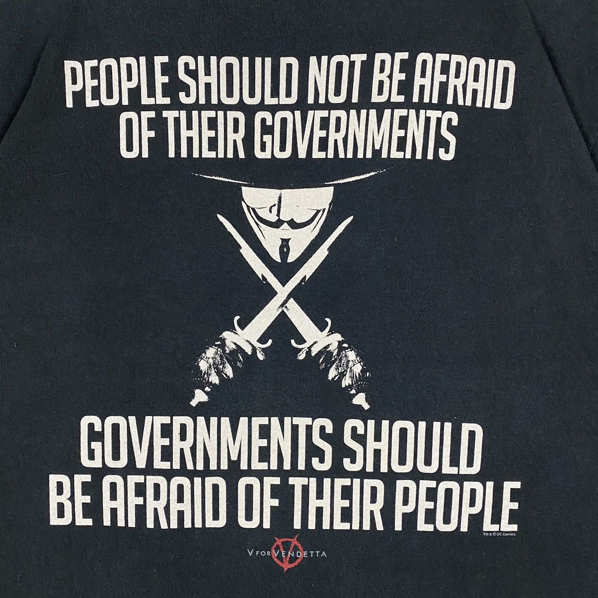 Vintage Vintage V FOR VENDETTA By Dc Comics Movie Tee Size US XL / EU 56 / 4 - 3 Thumbnail