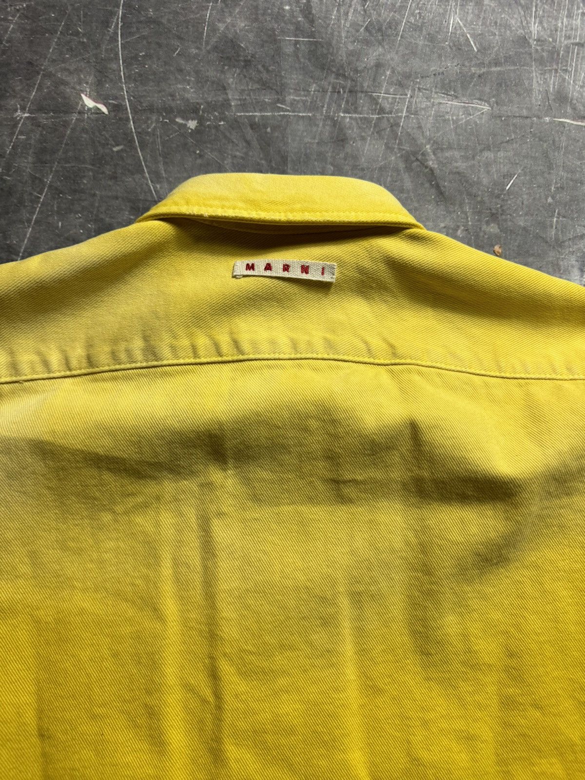 Marni Marni Mohair Patchwork Overshirt in Yellow Size US L / EU 52-54 / 3 - 8 Thumbnail