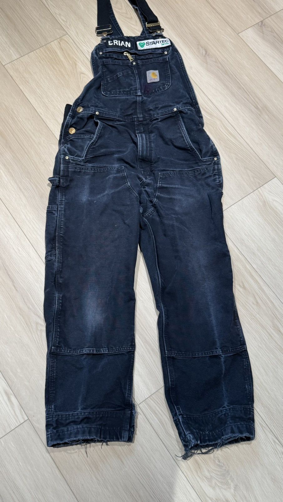 Carhartt Carharrt double knee carpenter overalls pants distressed Size US 32 / EU 48 - 3 Thumbnail