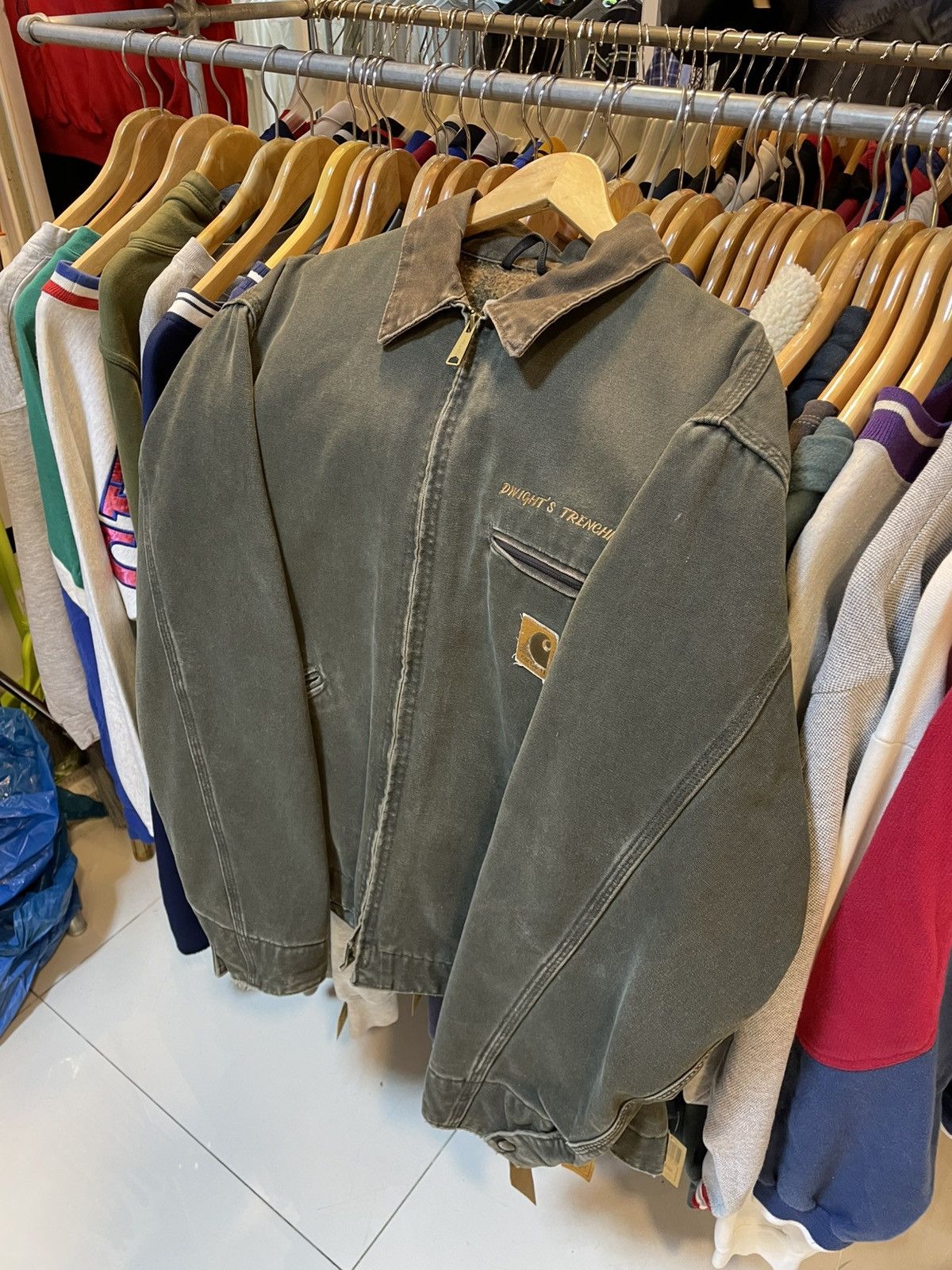 Carhartt Vintage Carhartt Detroit Jacket Mos Green Size US XL / EU 56 / 4 - 1 Thumbnail