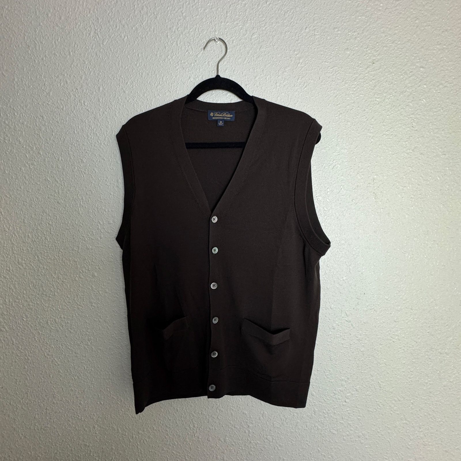 Brooks Brothers Brooks Brothers Merino Wool Brown Sweater Vest Men Size M Size US M / EU 48-50 / 2 - 1 Thumbnail