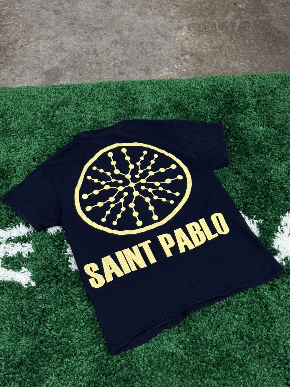 Kanye West Saint Pablo Kanye West Navy Logo Tee Medium M Size US M / EU 48-50 / 2 - 1 Thumbnail