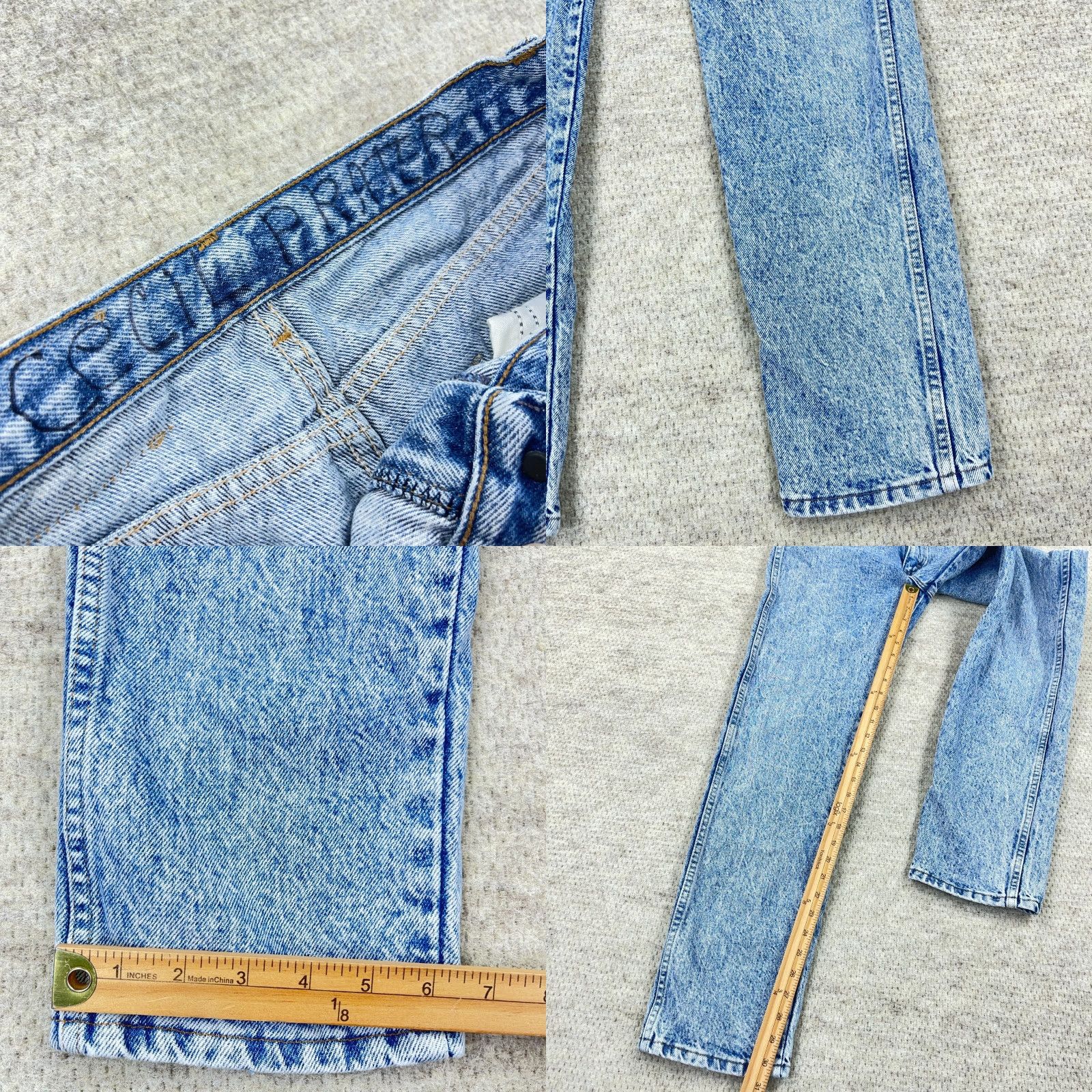 Wrangler VINTAGE Wrangler Jeans 28x30 Straight Leg Acid Wash Comfort Mens 80s Grunge Size US 28 / EU 44 - 8 Thumbnail