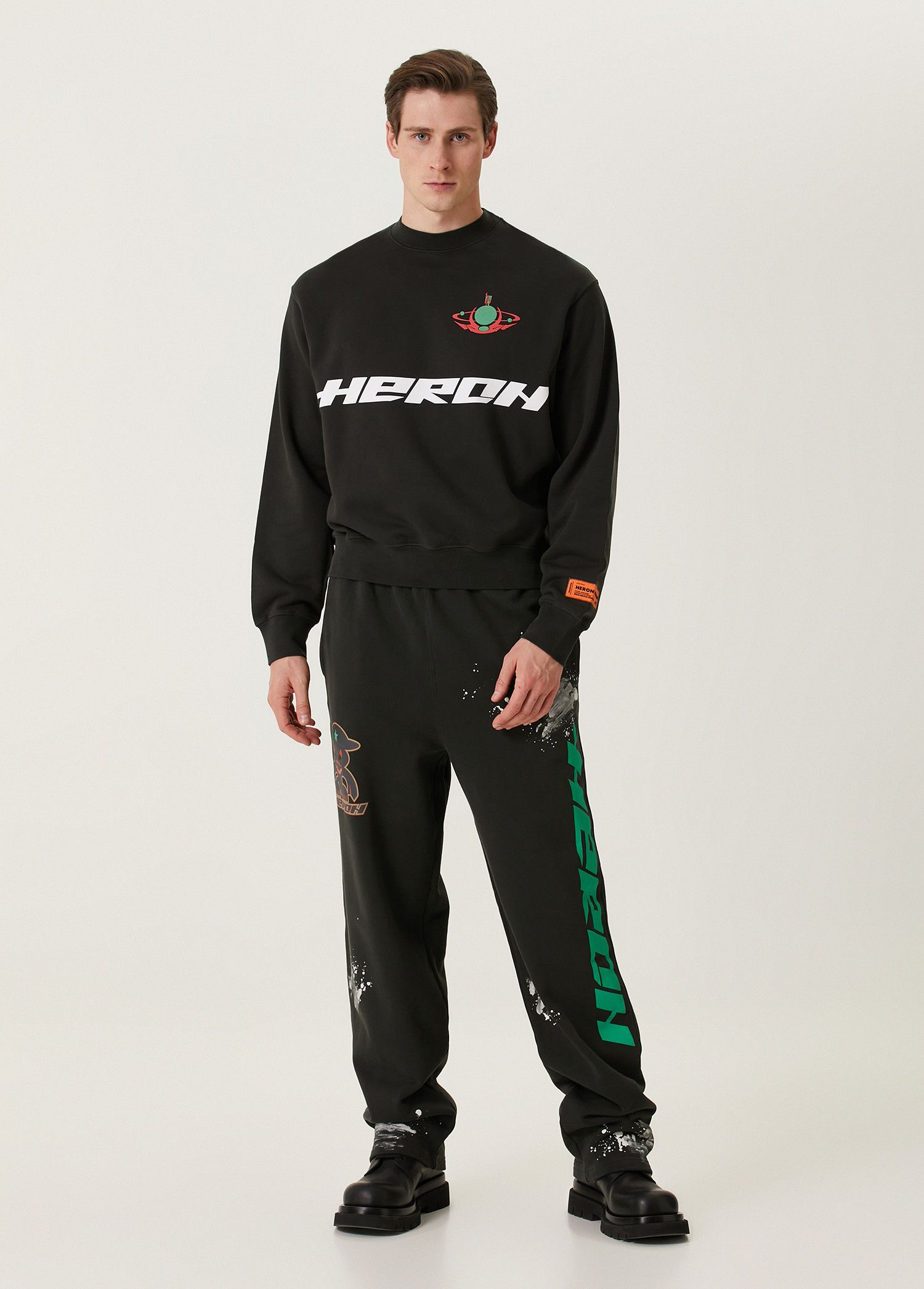 Heron Preston HERON PRESTON green Burn logo print sweatshirt Medium Size US M / EU 48-50 / 2 - 3 Thumbnail