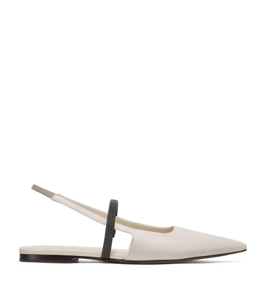 Brunello Cucinelli o1w1db10825 Pair Of Ballet Flats in Bright Blue Size US 6 / IT 36 - 2 Thumbnail