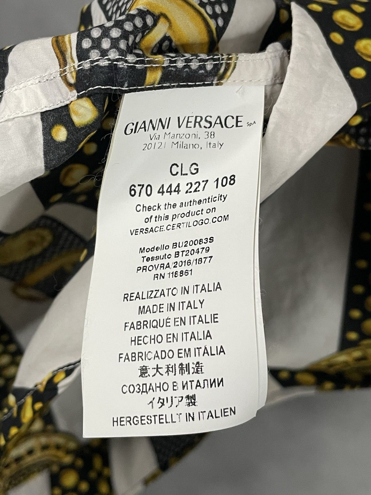 Designer × Versace × Versus Versace Versus Versace Button Ups Lion Belts Print Shirt Luxury Size US M / EU 48-50 / 2 - 13 Thumbnail