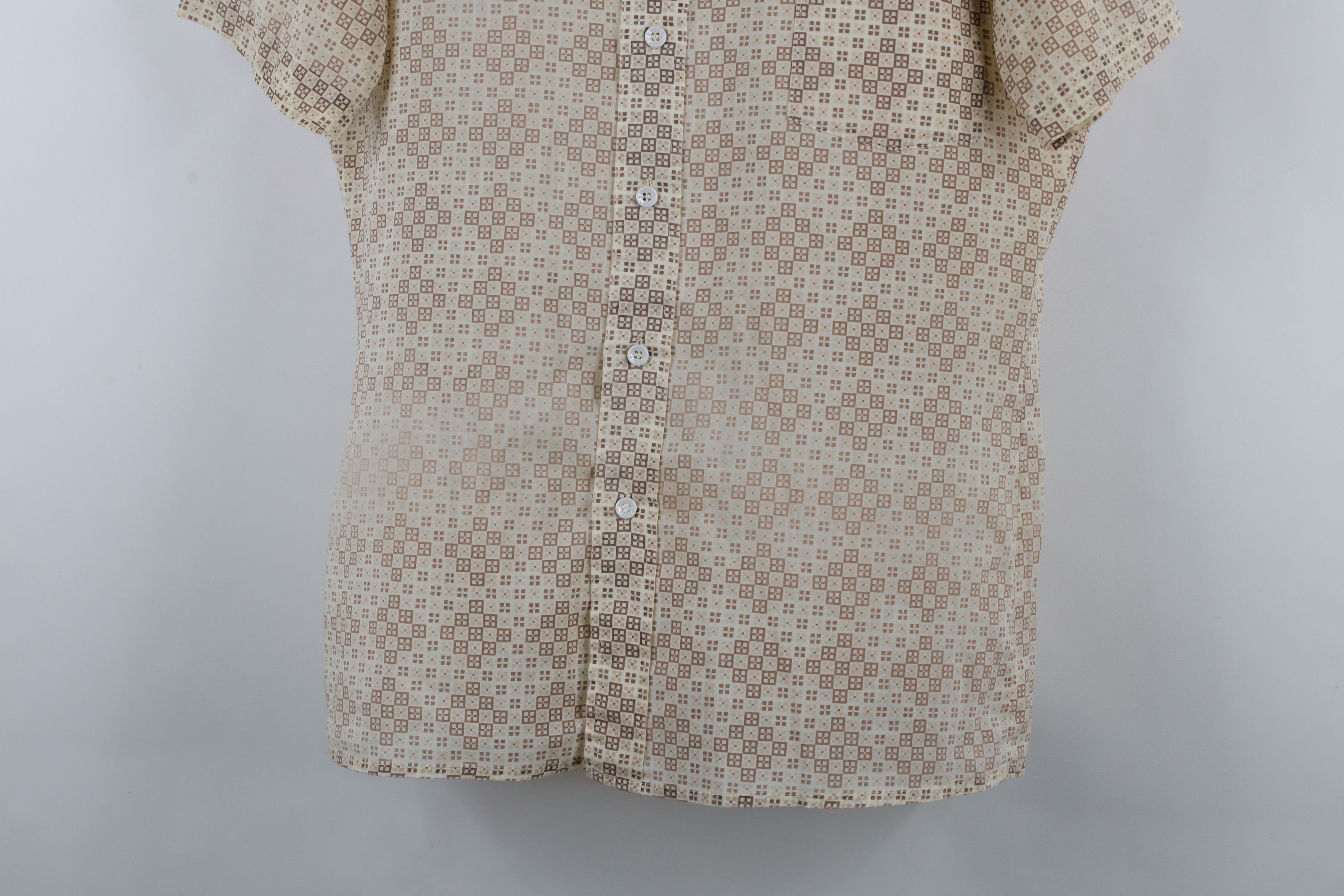 Vintage Vintage 60s 70s Streetwear Geometric Collared Button Shirt Size US L / EU 52-54 / 3 - 3 Thumbnail