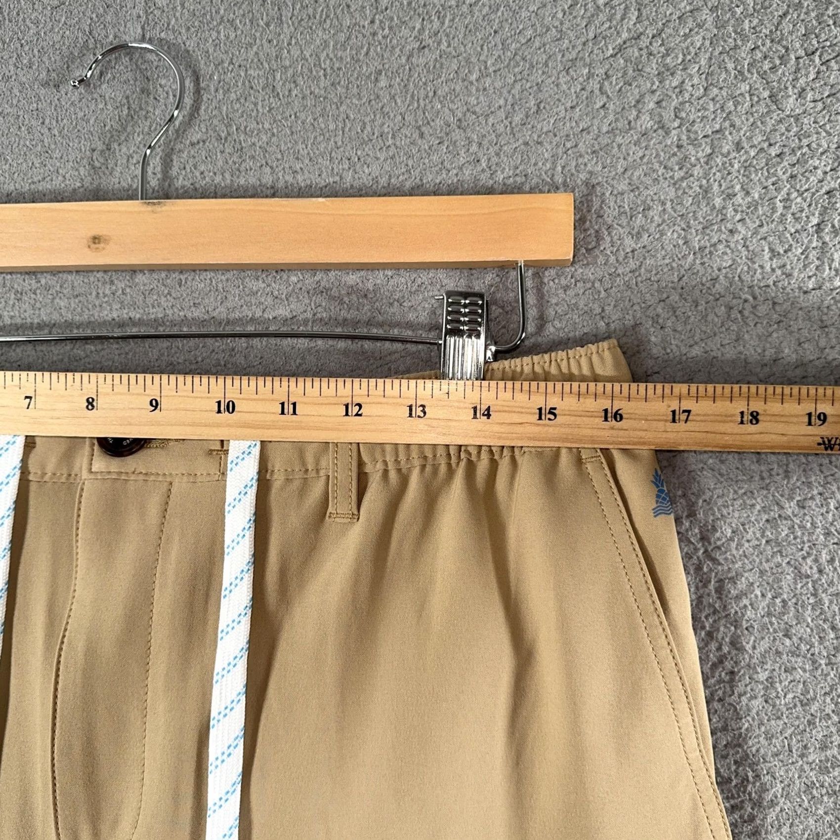Chubbies Chubbies Everywear Khakinators Pants Mens Large 32x30 Beige Slim Stretch Water Resistant Pockets Front Flat Front Drawstring Size US 33 - 6 Thumbnail