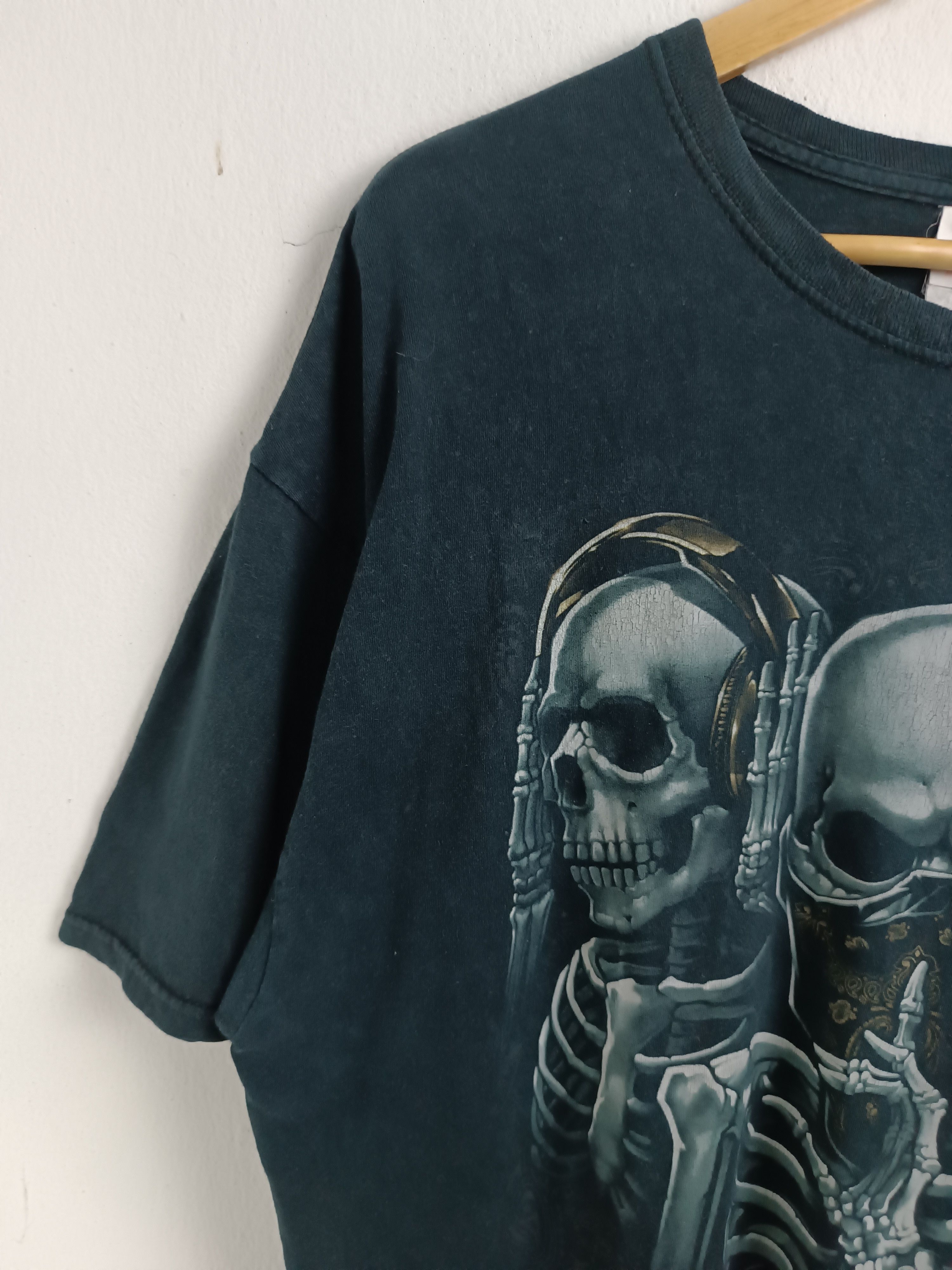 Vintage VINTAGE Y2K SEE NO EVIL SPEAK NO EVIL SKULL TEE VERY RARE Size US XL / EU 56 / 4 - 5 Thumbnail