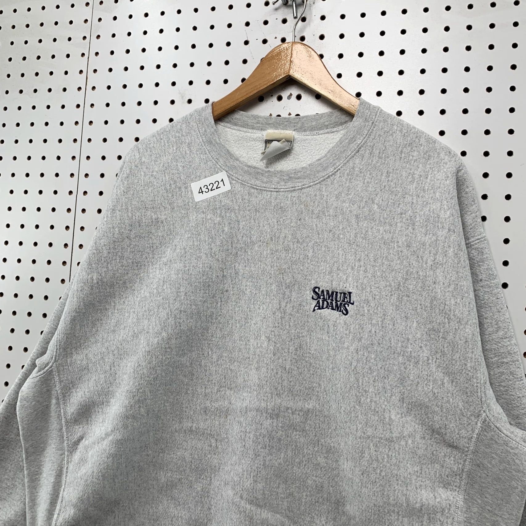 Lee Samuel Adams Crewneck Sweatshirt Mens 2XL Gray Pullover Embroidered Shirt Size US XXL / EU 58 / 5 - 3 Thumbnail