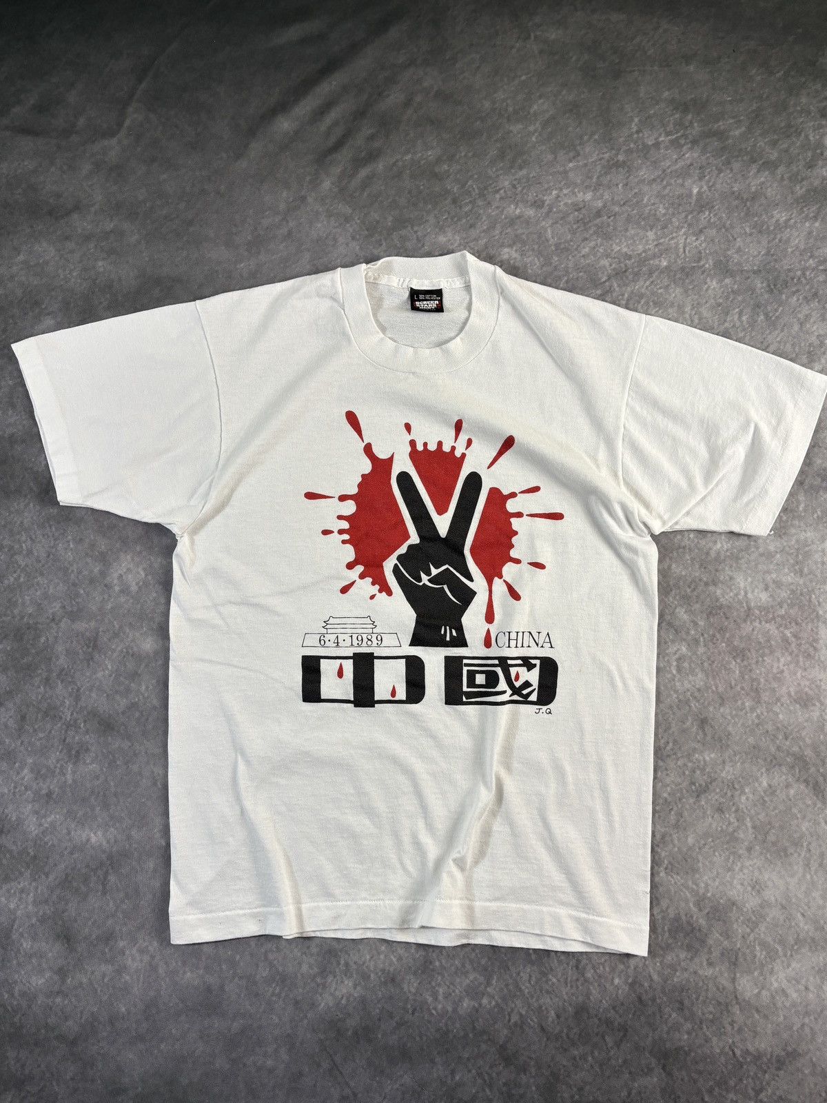 Vintage Vintage Tiananmen Square China Political Protest Tee Peace Size US M / EU 48-50 / 2 - 2 Thumbnail