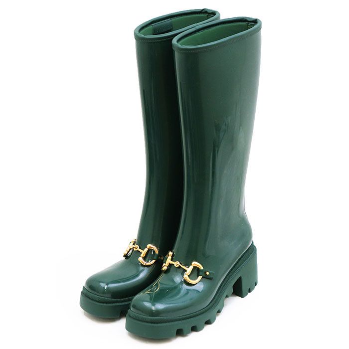 Gucci Gucci Gucci Rubber Long Rain Boots Plastic / Synthetic Shoes DUTY FREE for USA Size ONE SIZE - 1 Thumbnail