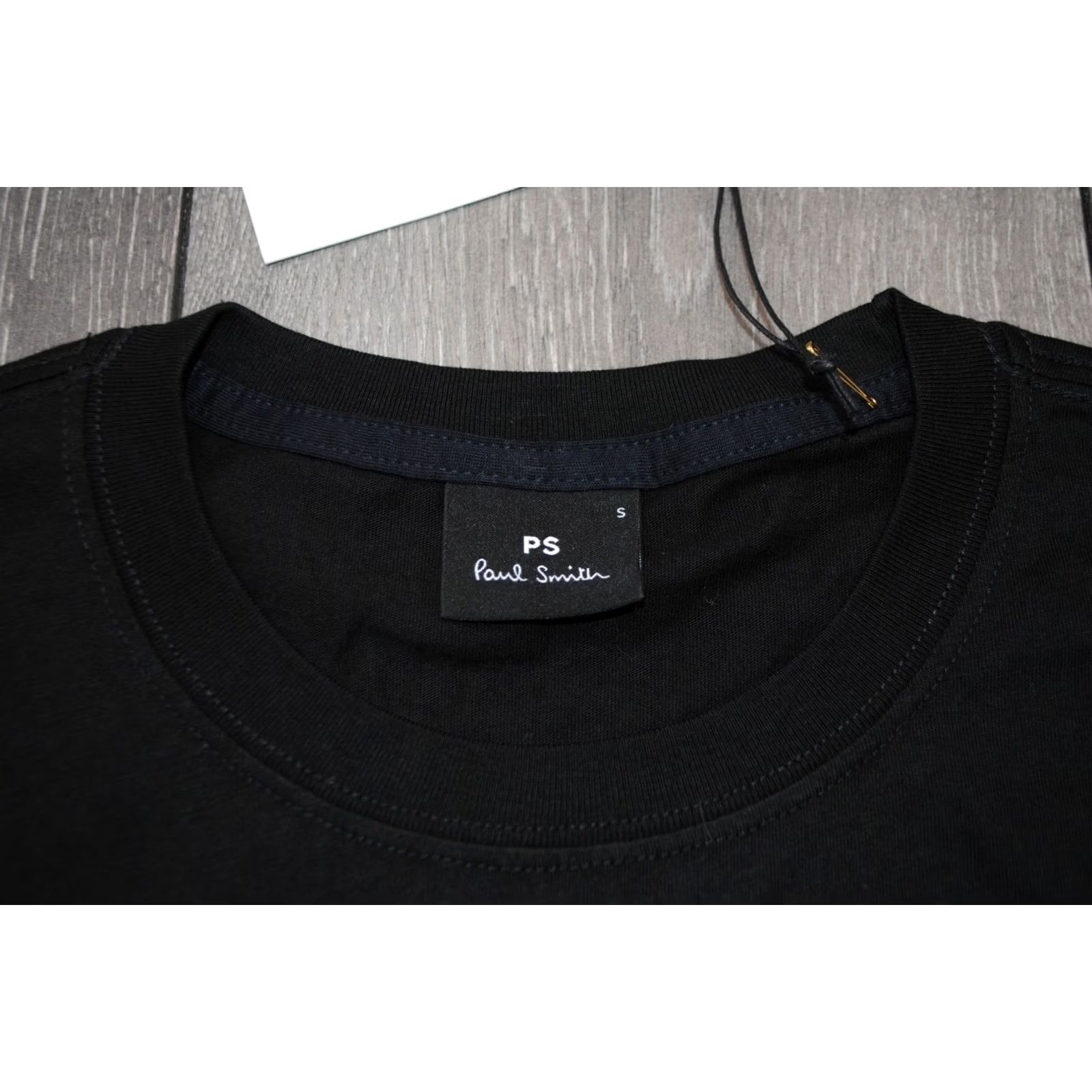 Paul Smith PAUL SMITH Skull-Patch Organic Cotton T-Shirt Black Stripe Skull Mens Small Shirt Regular Crew Neck Short Sleeve Mens T-Shirt Size US S / EU 44-46 / 1 - 4 Thumbnail
